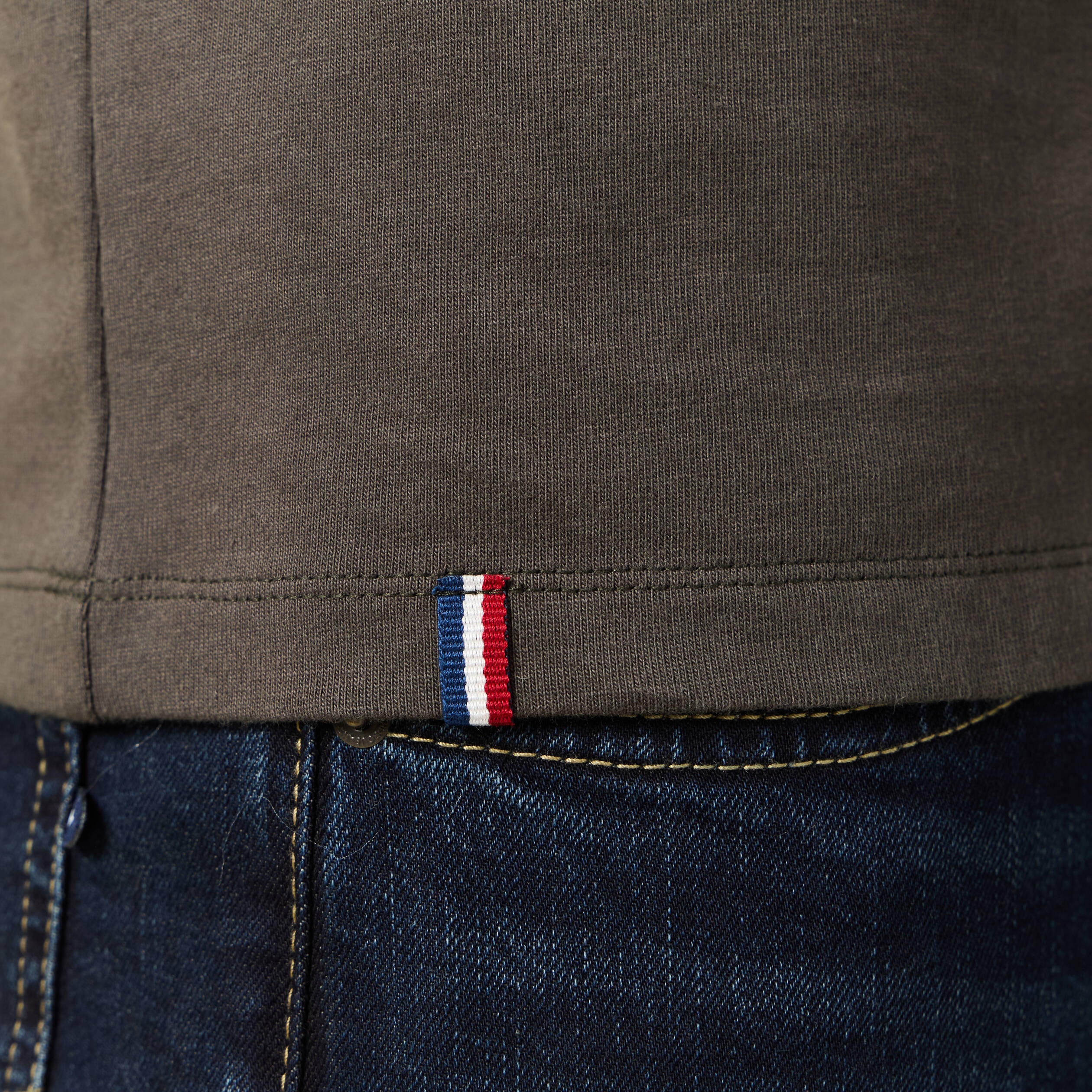 T-shirt manches courtes vert kaki homme