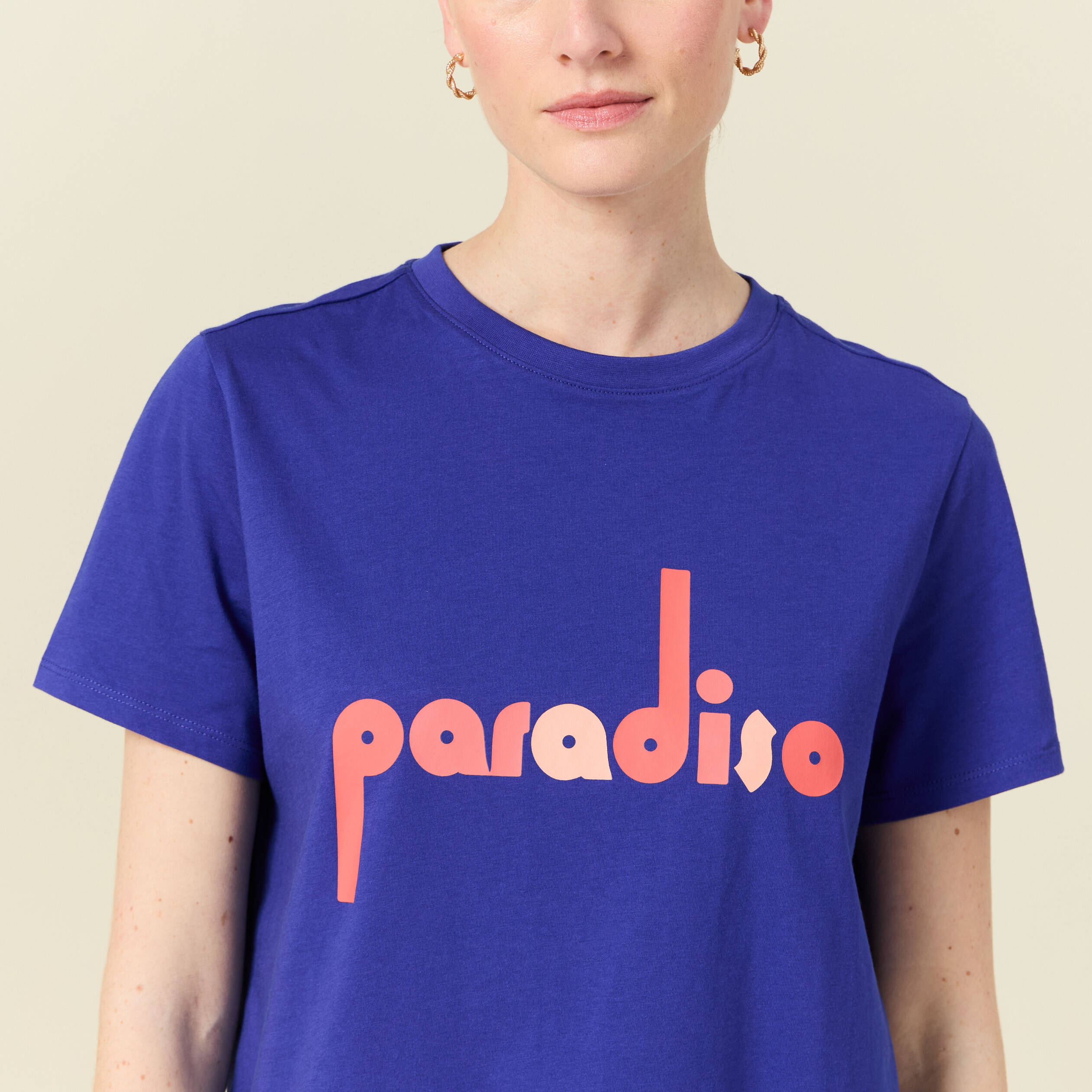 t shirt eco responsable bleu violet femme T-shirt éco-responsable bleu violet femme