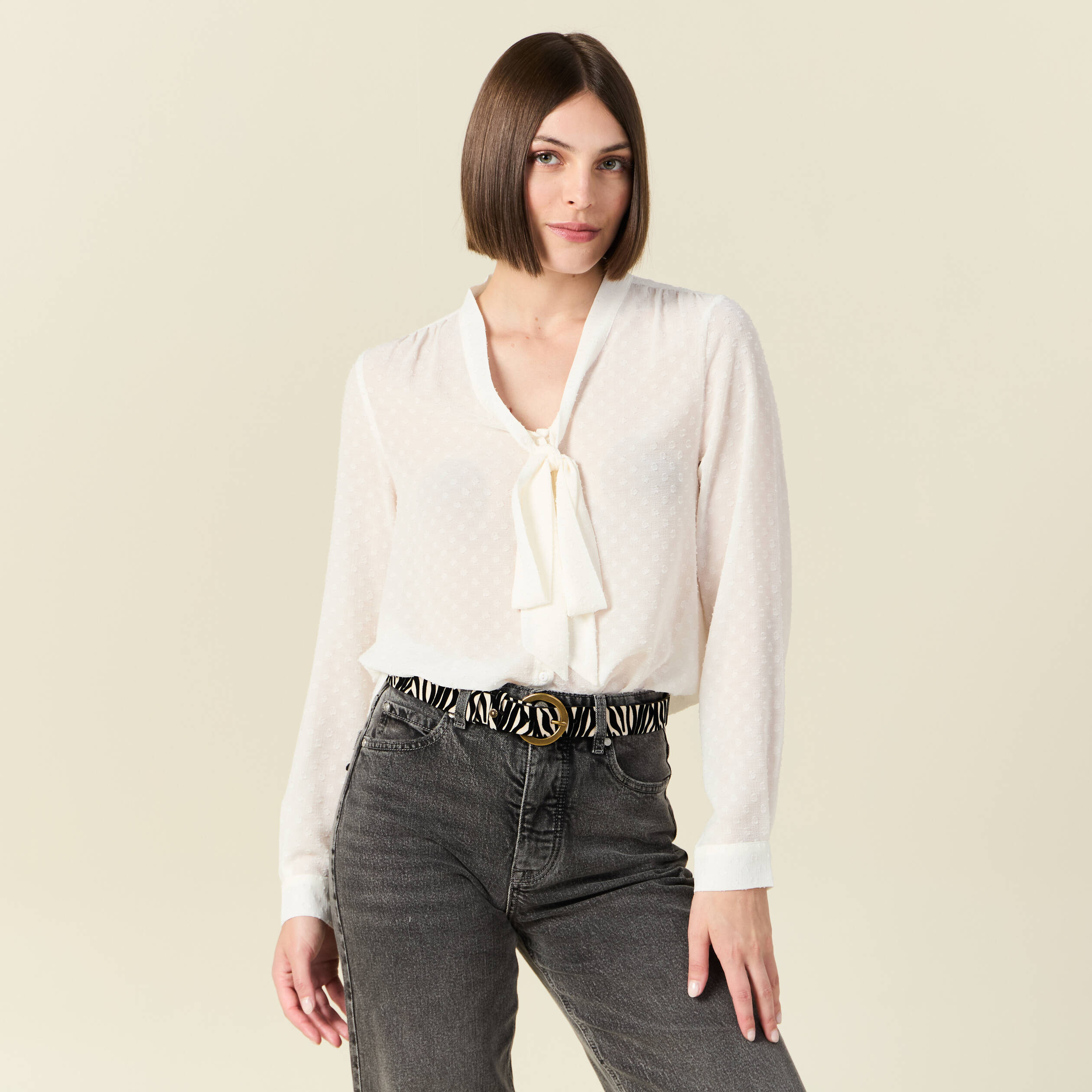 chemise eco responsable ecru femme Chemise éco-responsable ecru femme