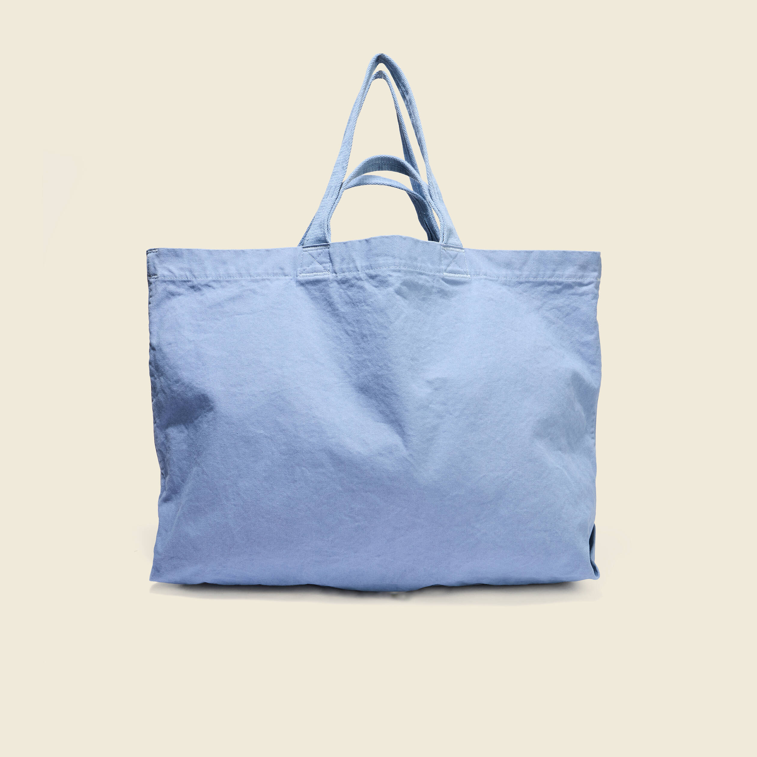 Sac cabas en coton bleu gris homme