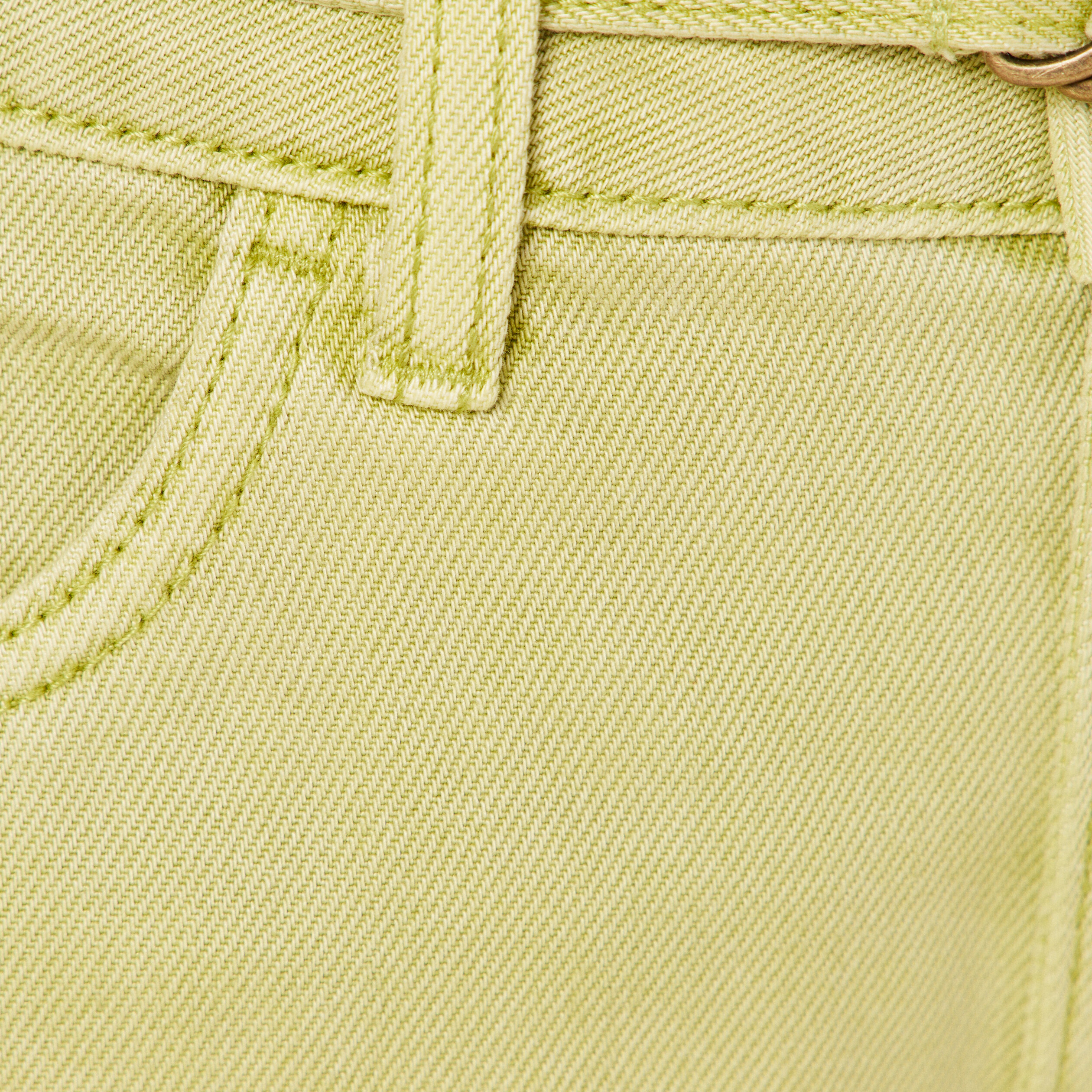 Pantalon large éco-responsable vert anis femme