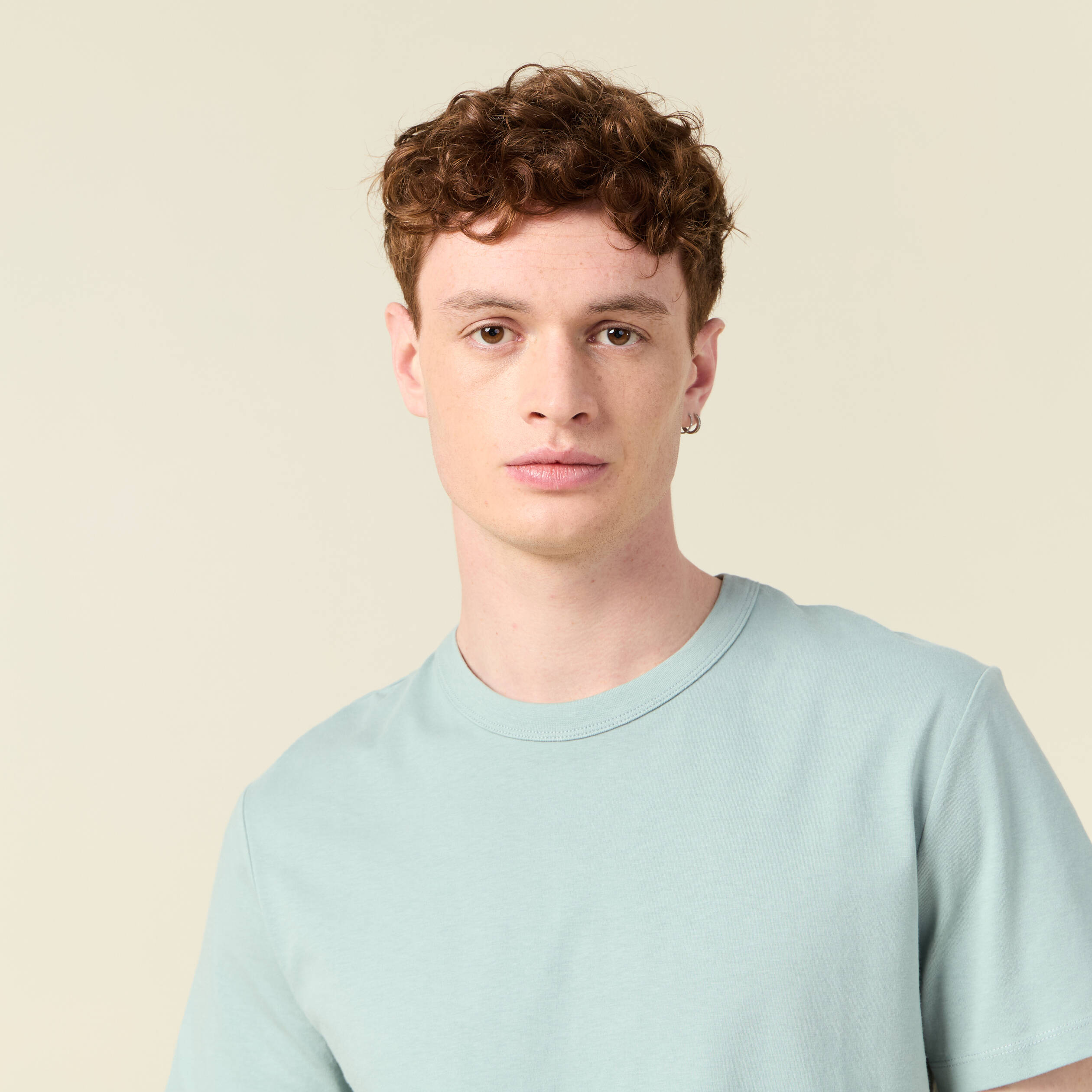 t shirt eco responsable bleu gris homme T-shirt éco-responsable bleu gris homme