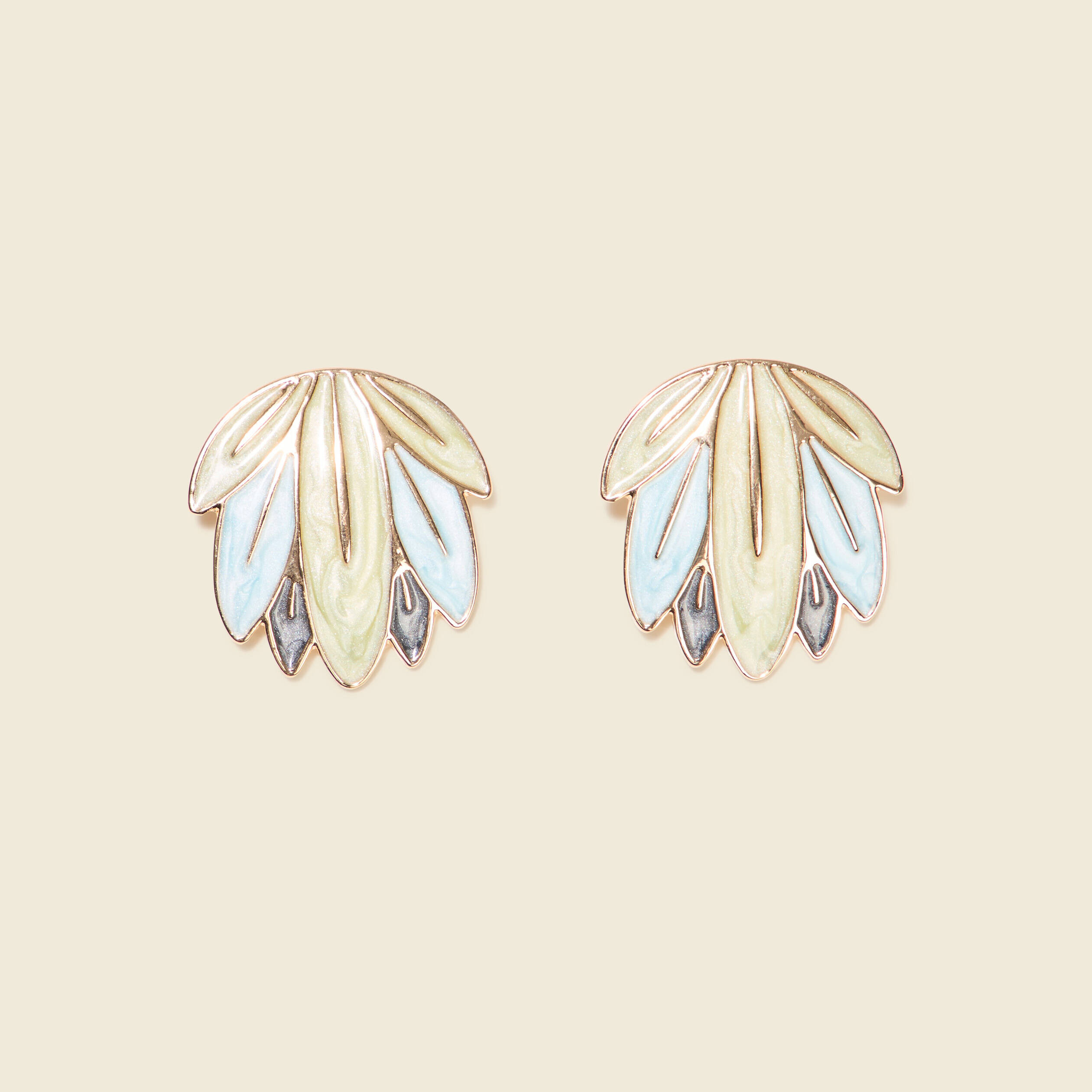 boucles doreilles clous vert pastel femme Boucles d'oreilles clous vert pastel femme
