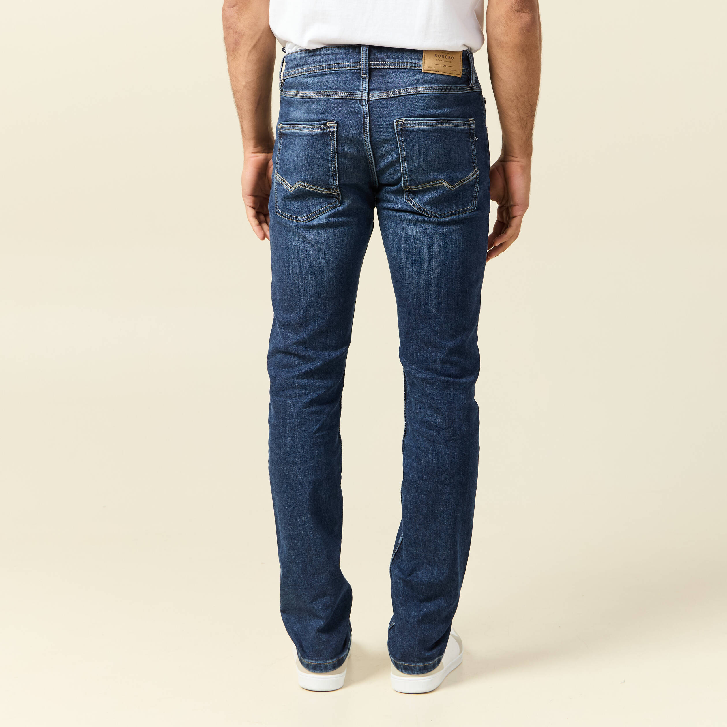 Jeans straight homme used L34 denim brut homme