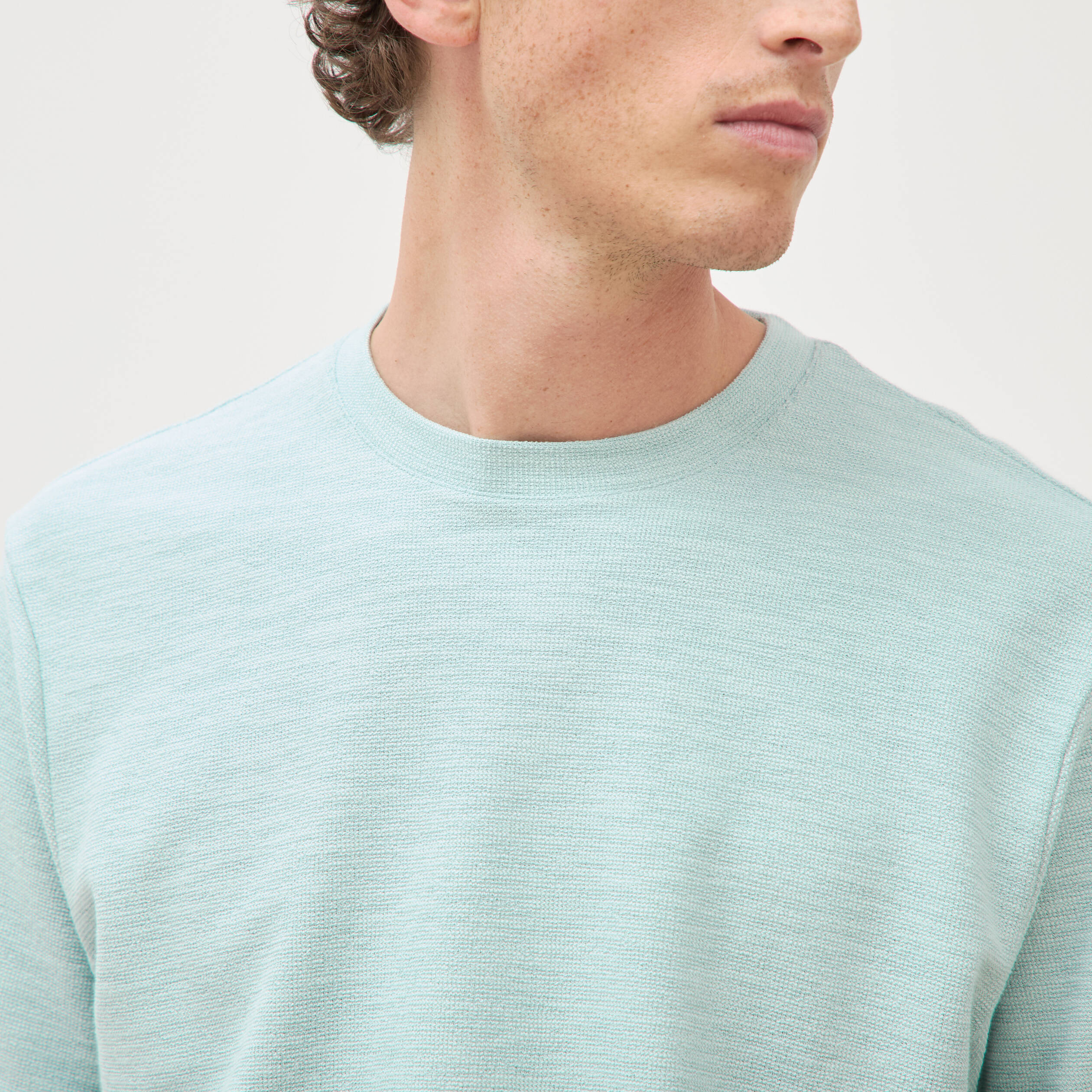 T-shirt manches courtes bleu gris homme