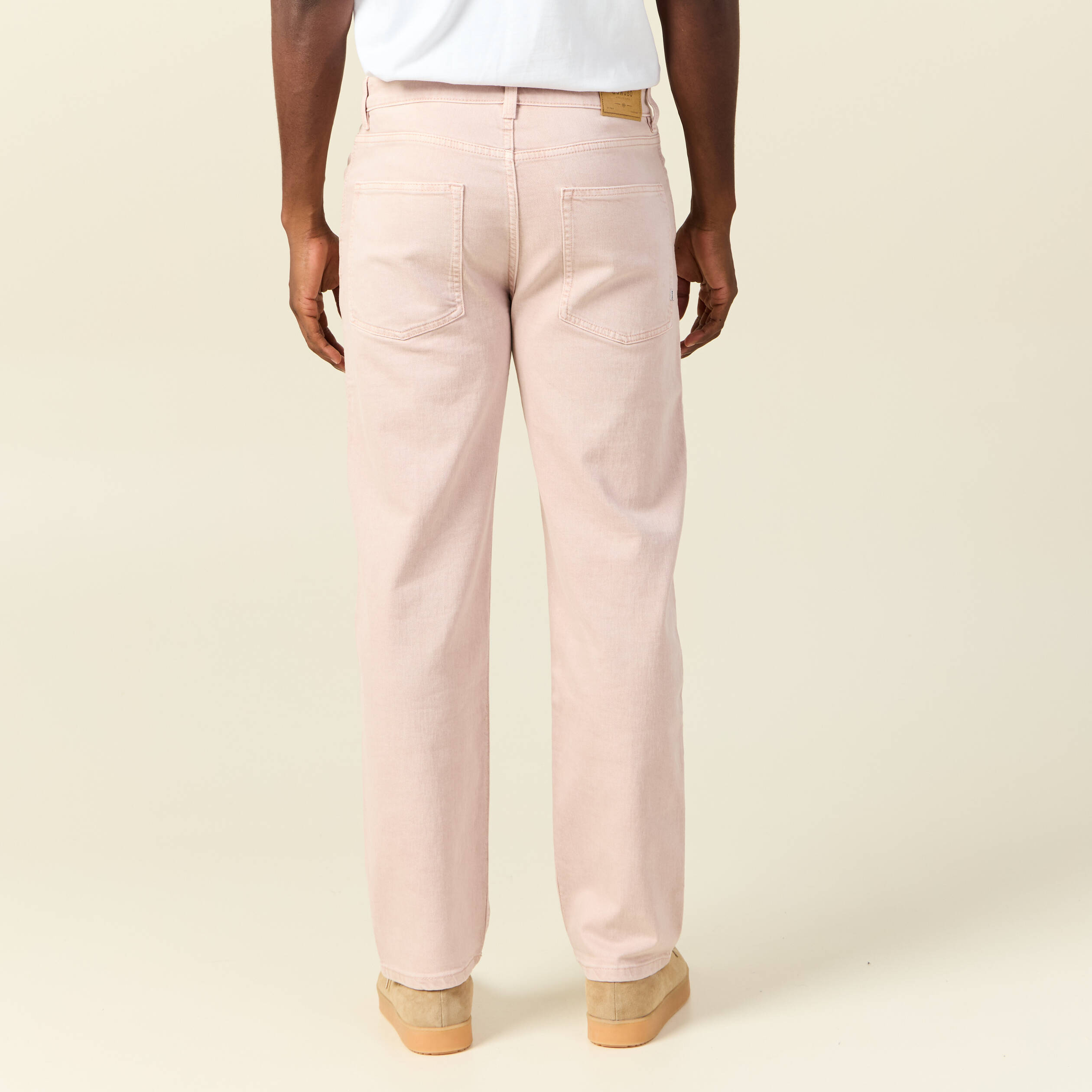jeans relax 5 poches rose homme Jeans relax 5 poches rose homme