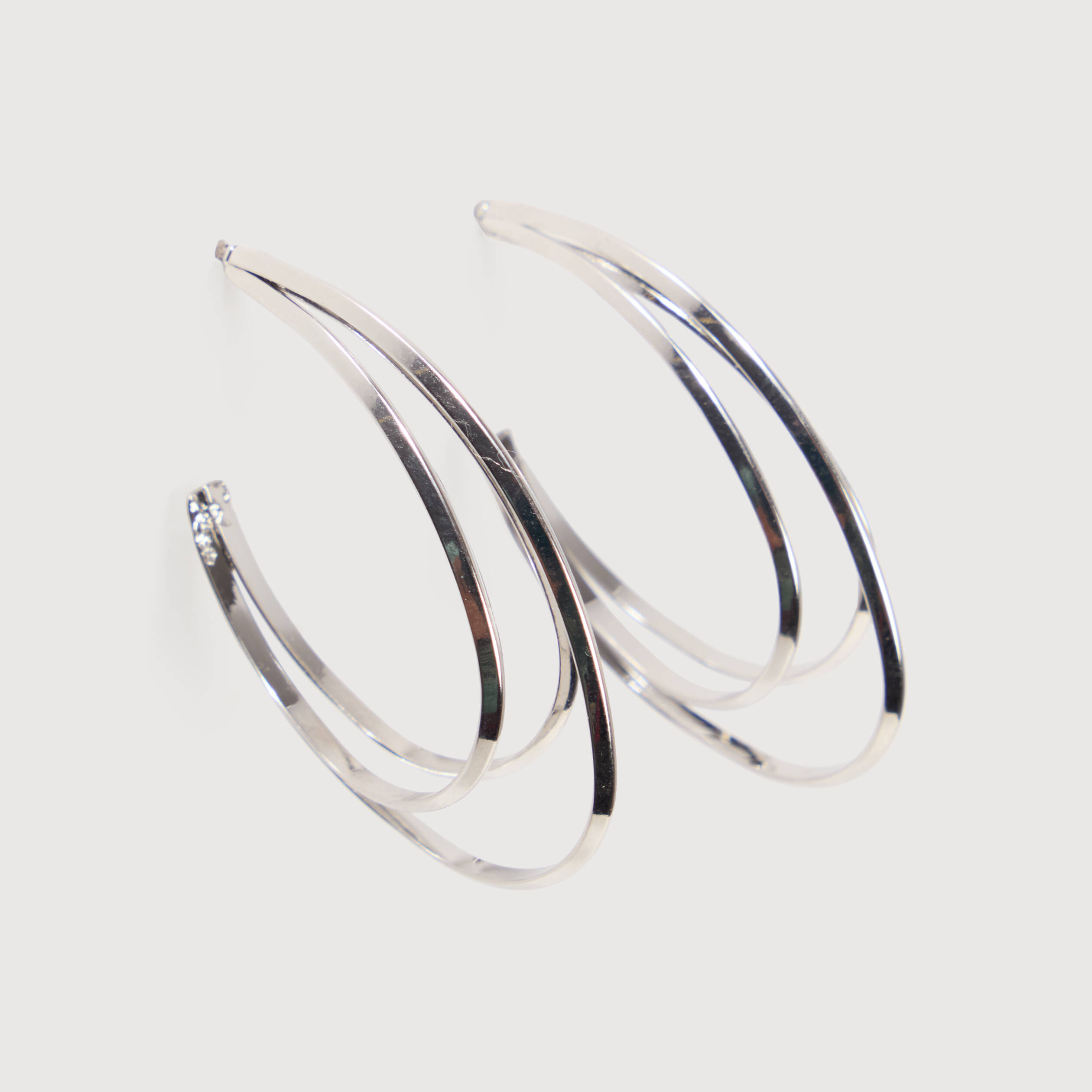 Anneaux couleur argent femme