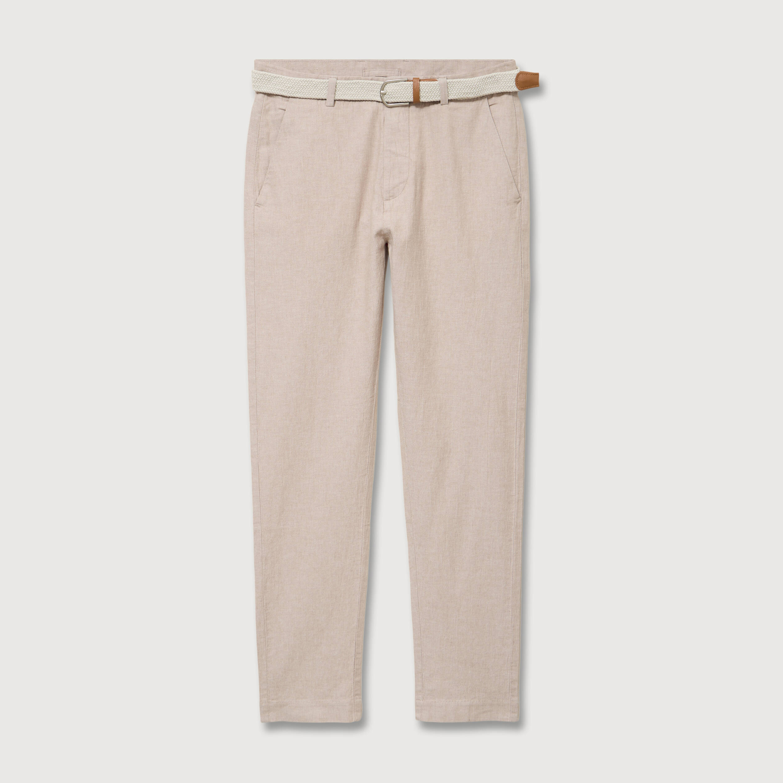 Chino coupe droite longueur 32 beige fonce homme