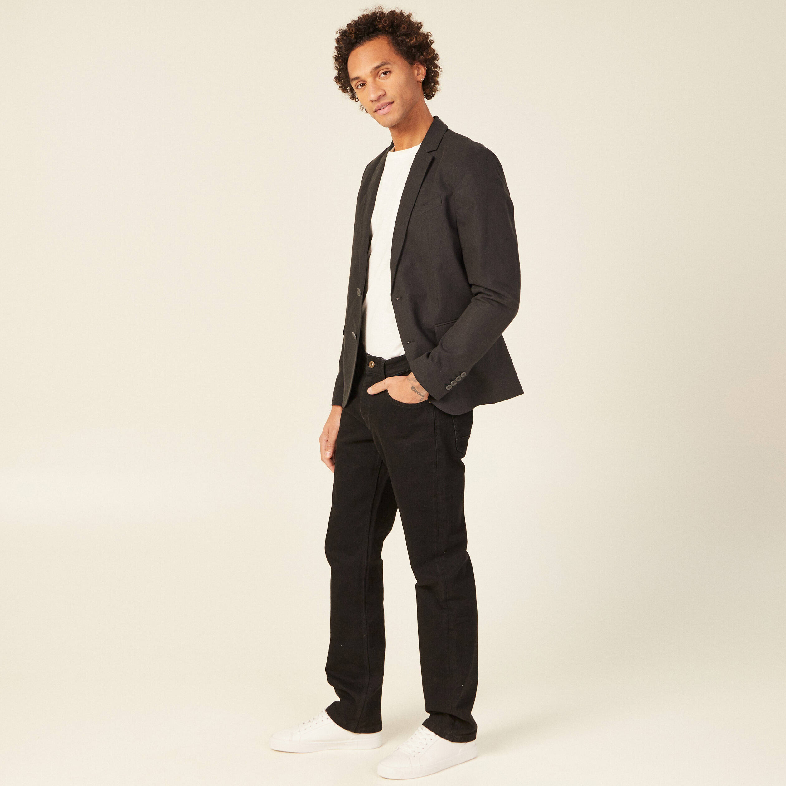 veste blazer boutonnee noir homme Veste blazer boutonnée noir homme