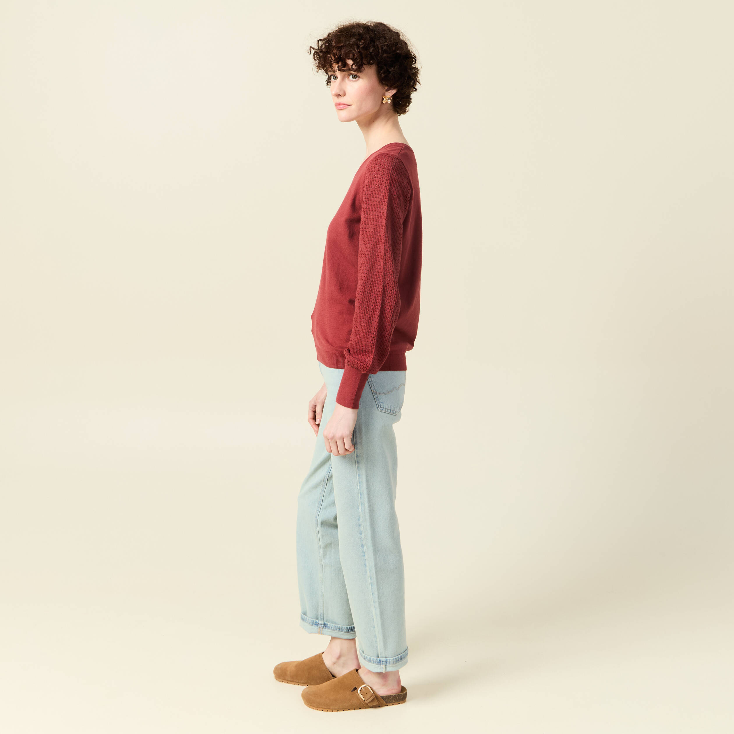 pull manches longues vieux rose femme Pull manches longues vieux rose femme