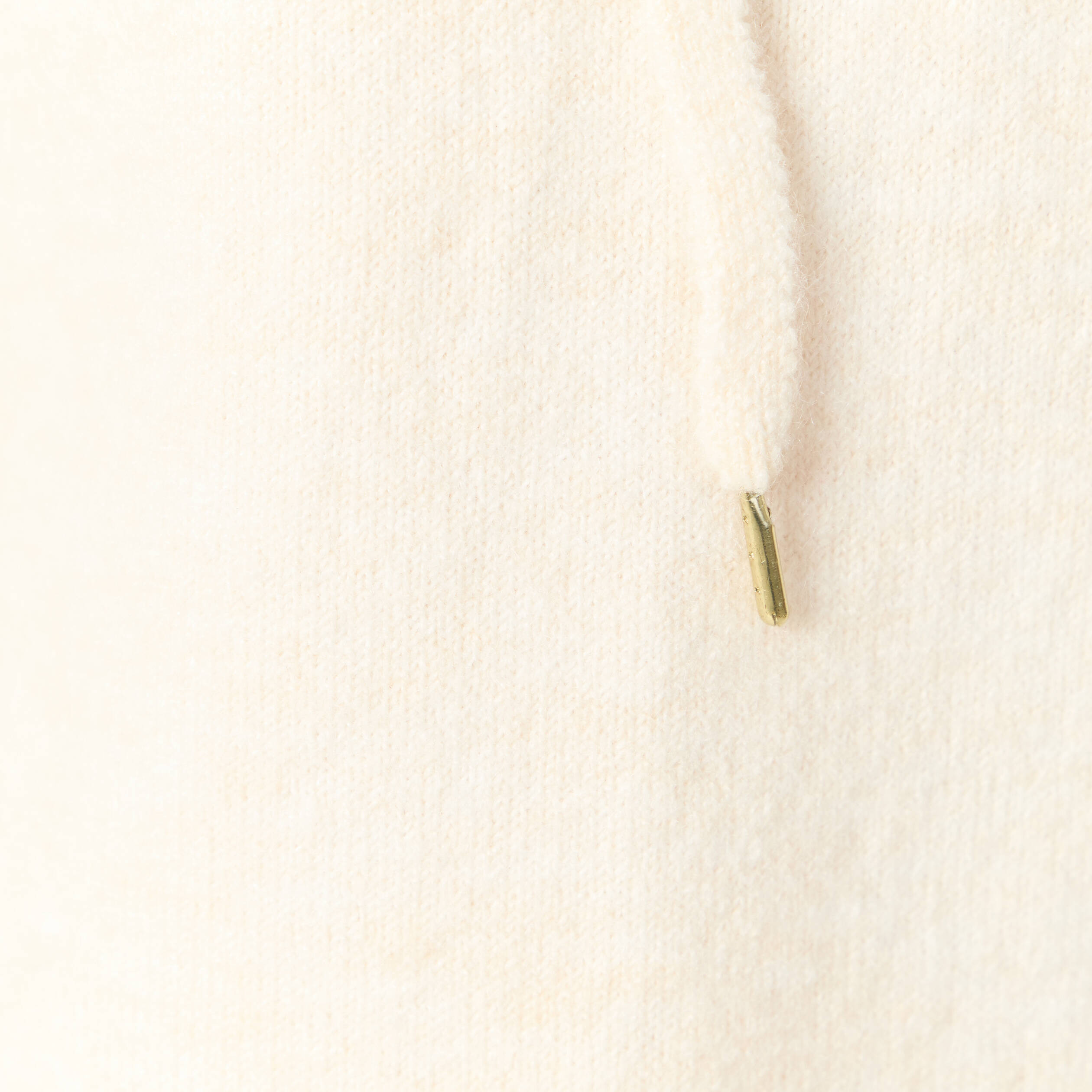 Pull &agrave; capuche zipp&eacute; creme femme