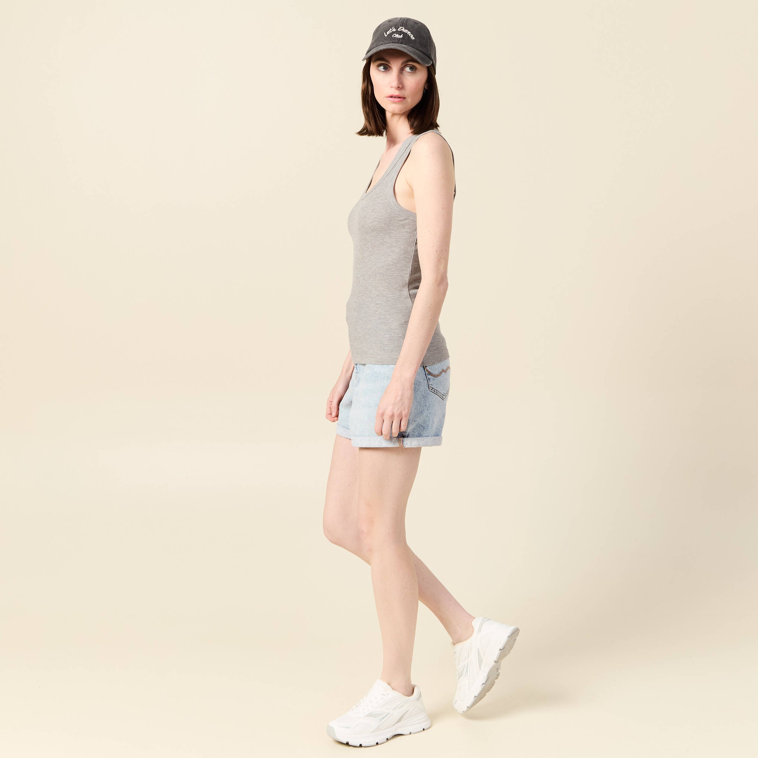 debardeur eco responsable gris femme Débardeur éco-responsable gris femme