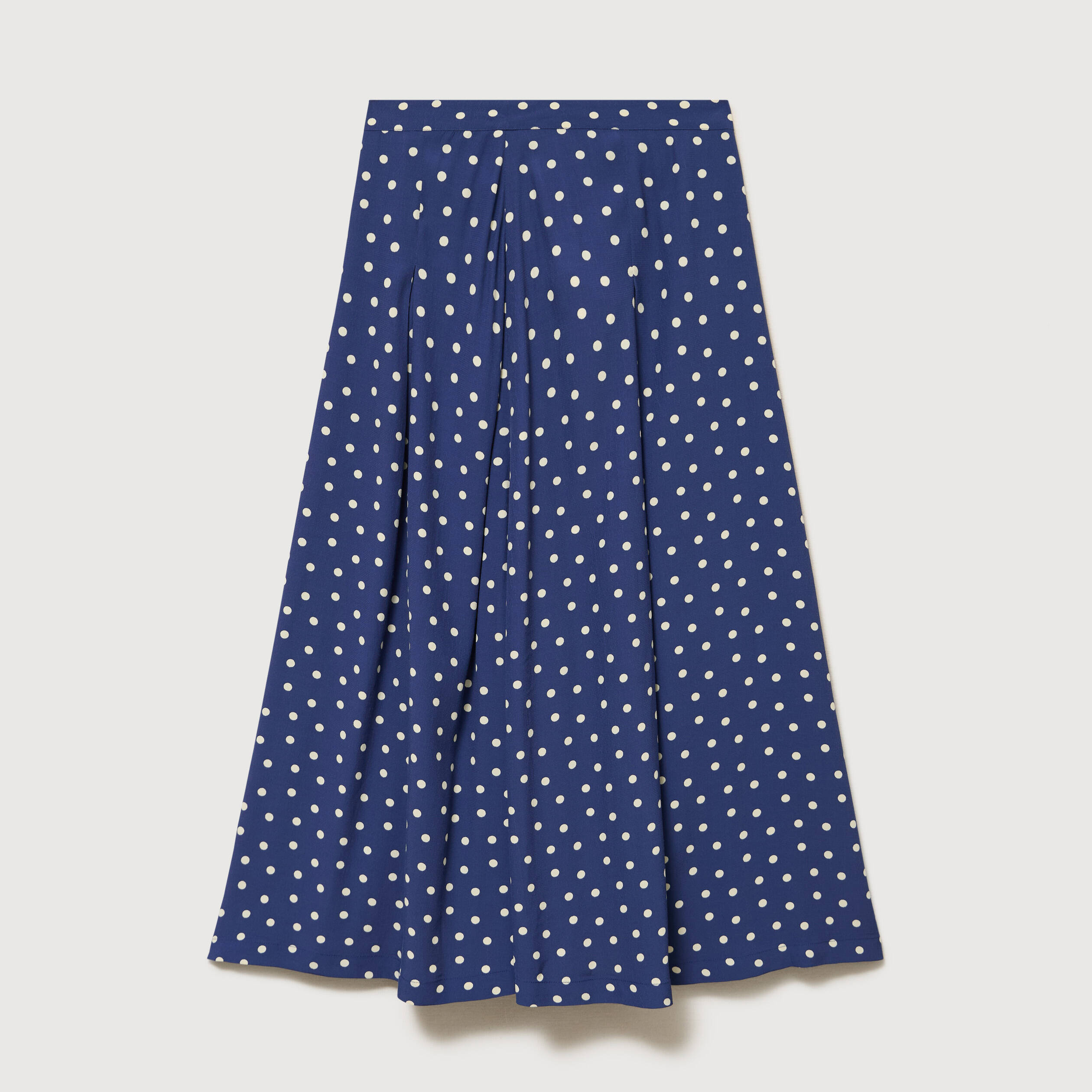 Jupe longue &eacute;vas&eacute;e bleu marine femme