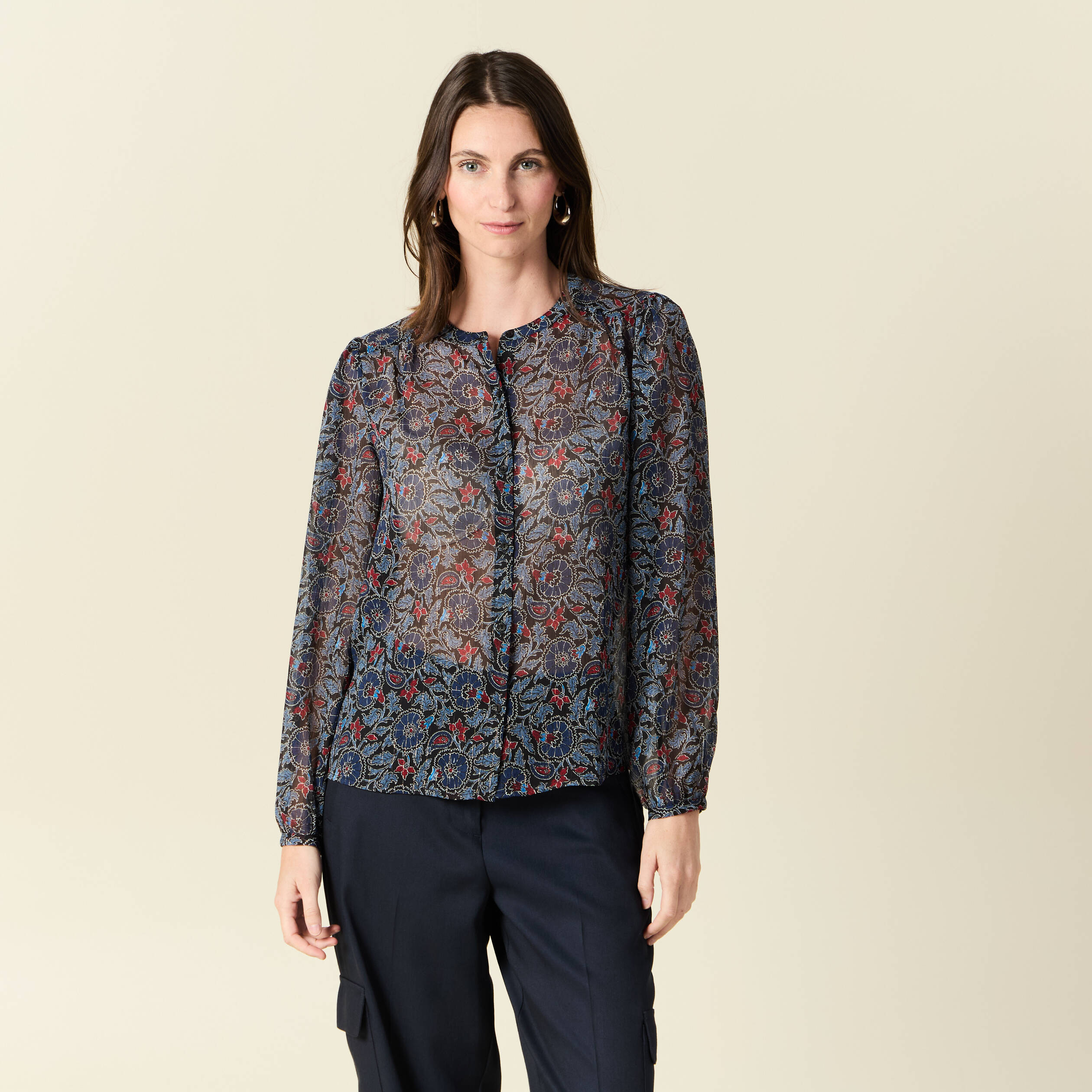 chemise manches longues noir femme Chemise manches longues noir femme