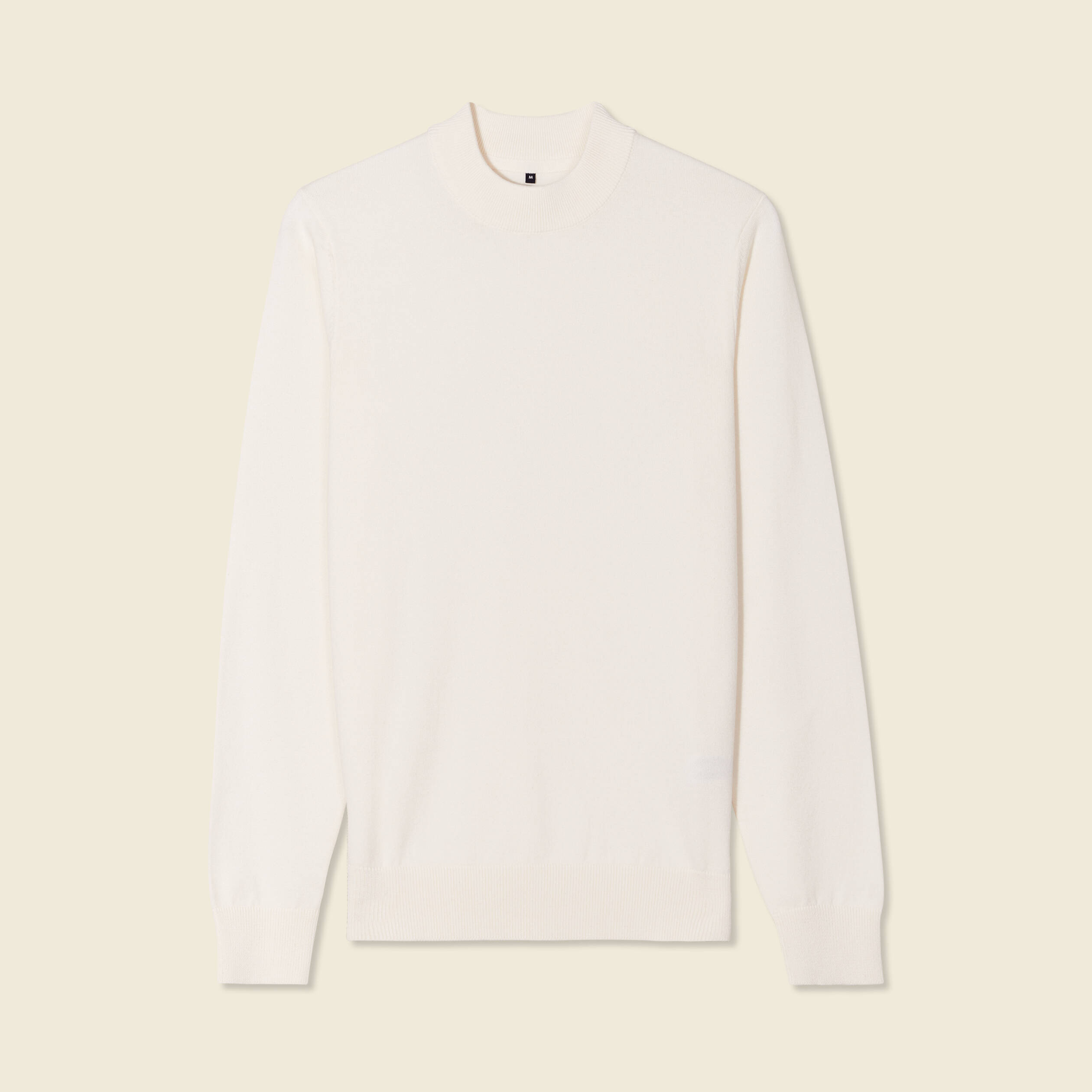 Pull manches longues ecru homme