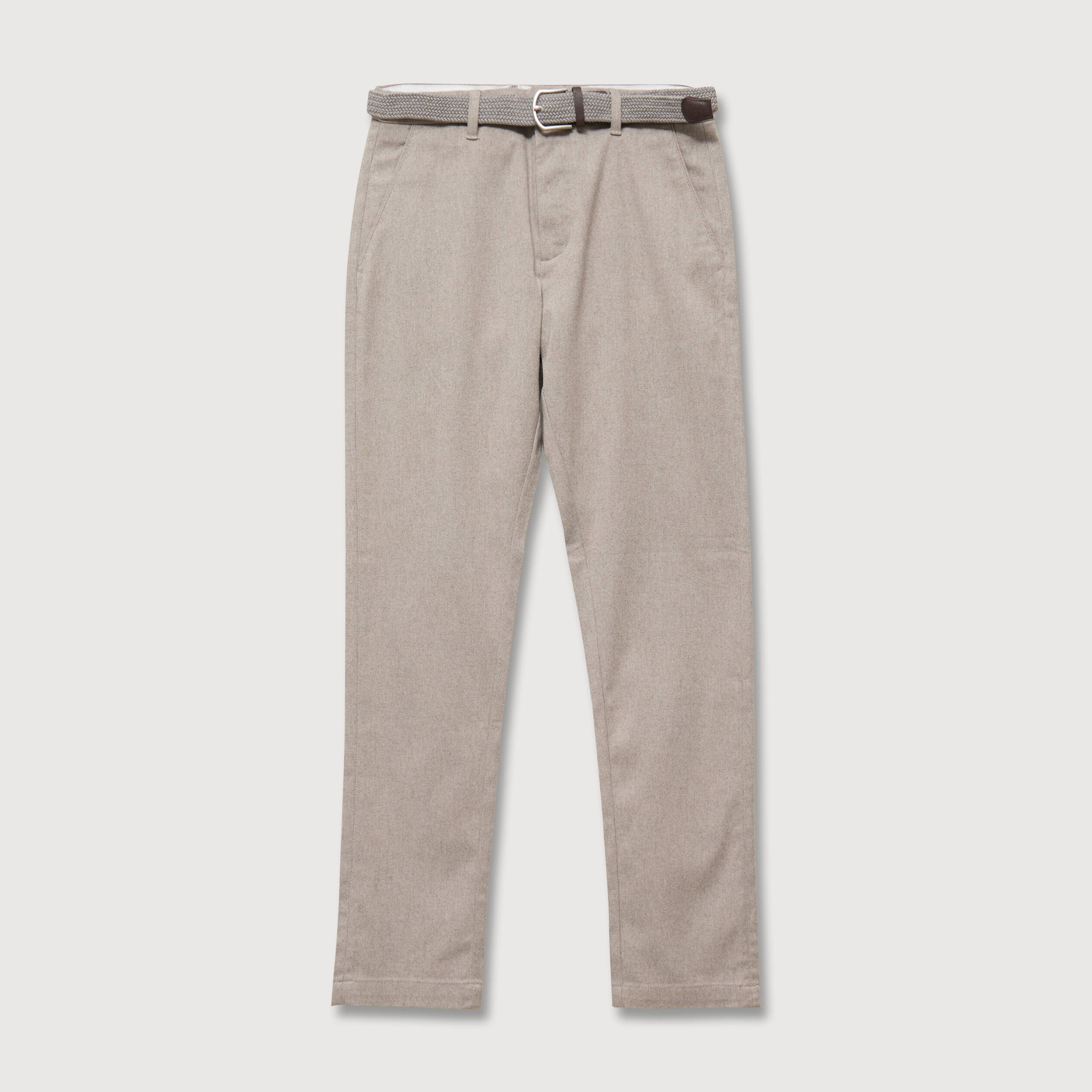 Pantalon chino avec ceinture beige homme