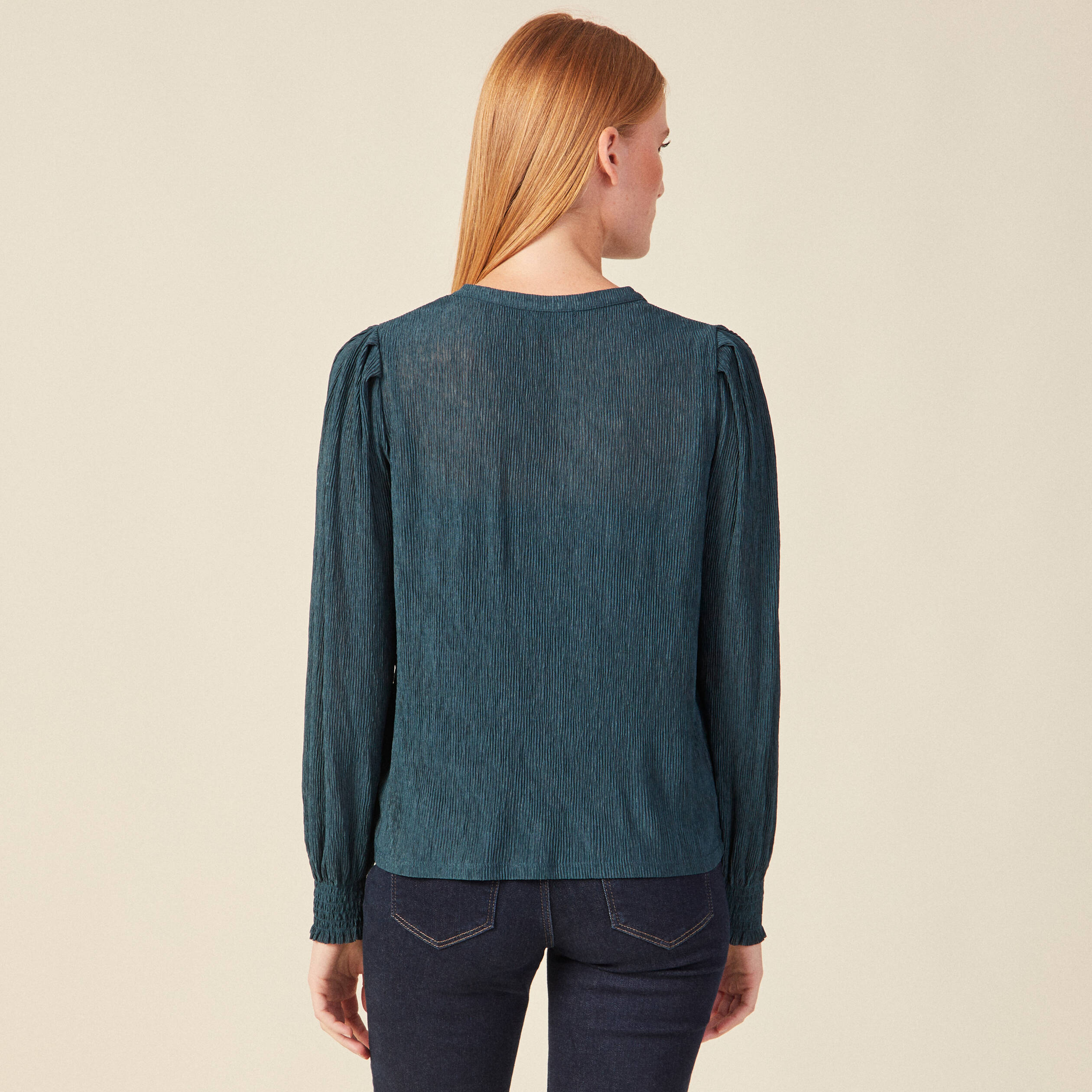 T-shirt éco-responsable bleu canard femme