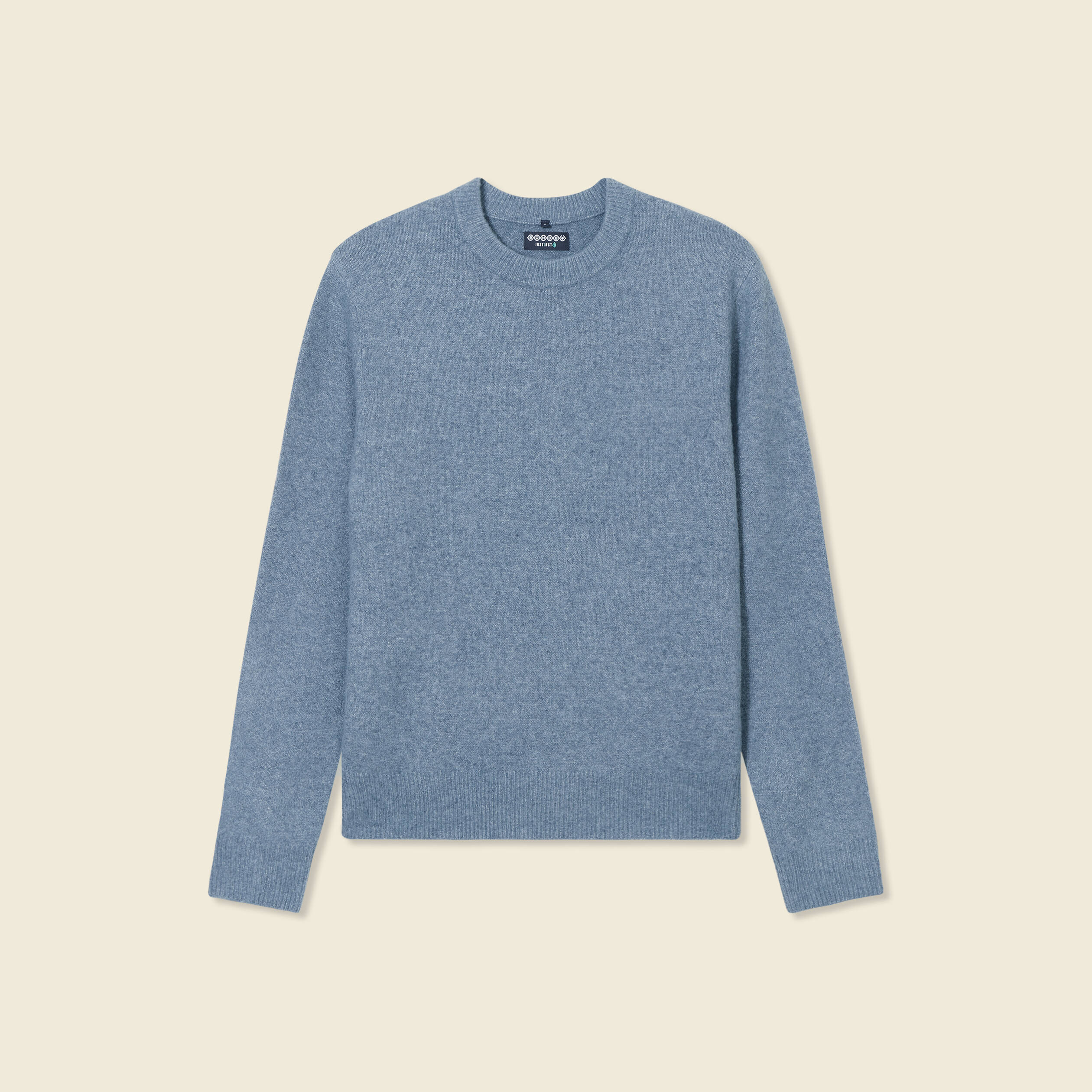 pull manches longues col rond bleu gris homme Pull manches longues col rond bleu gris homme