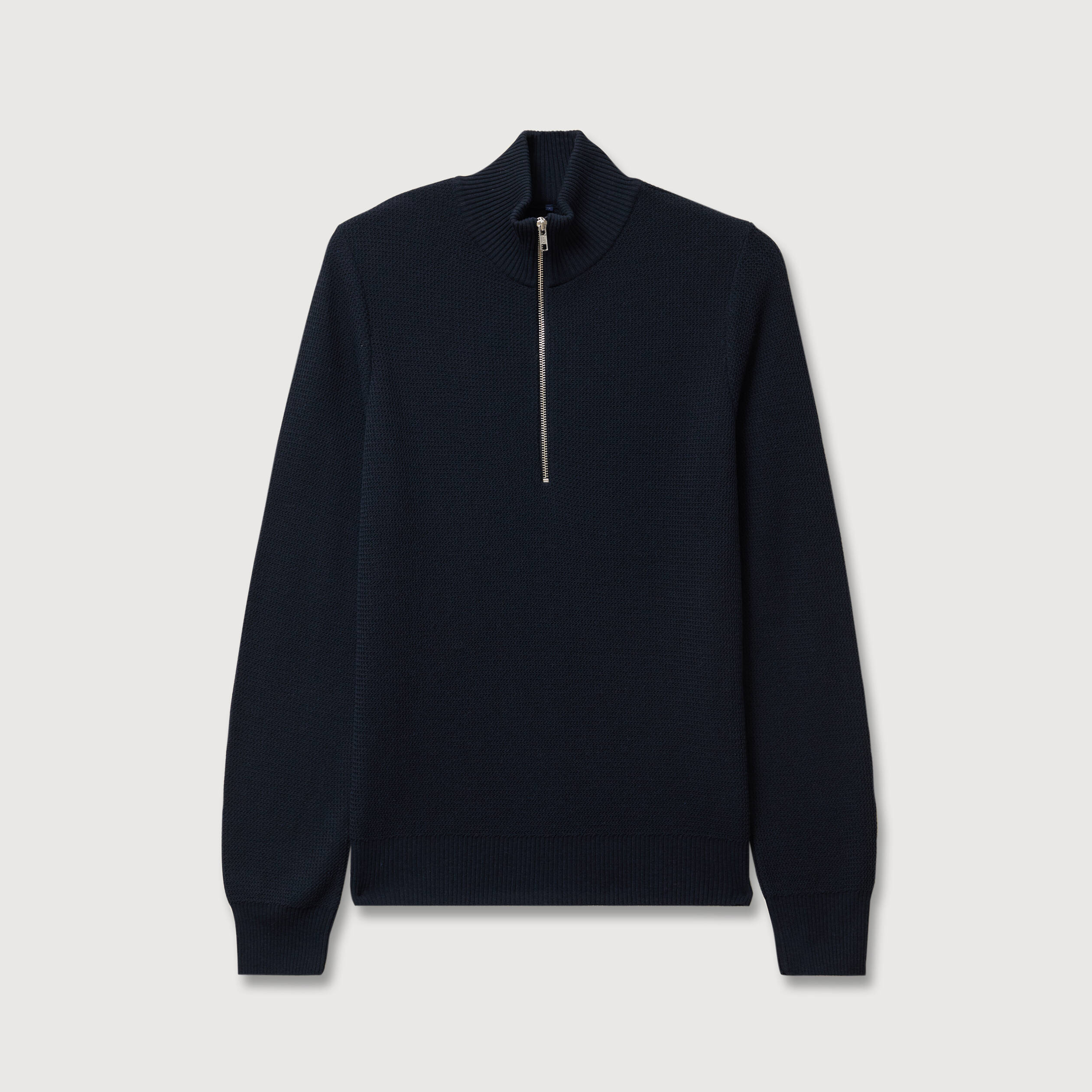Pull col camionneur bleu marine homme
