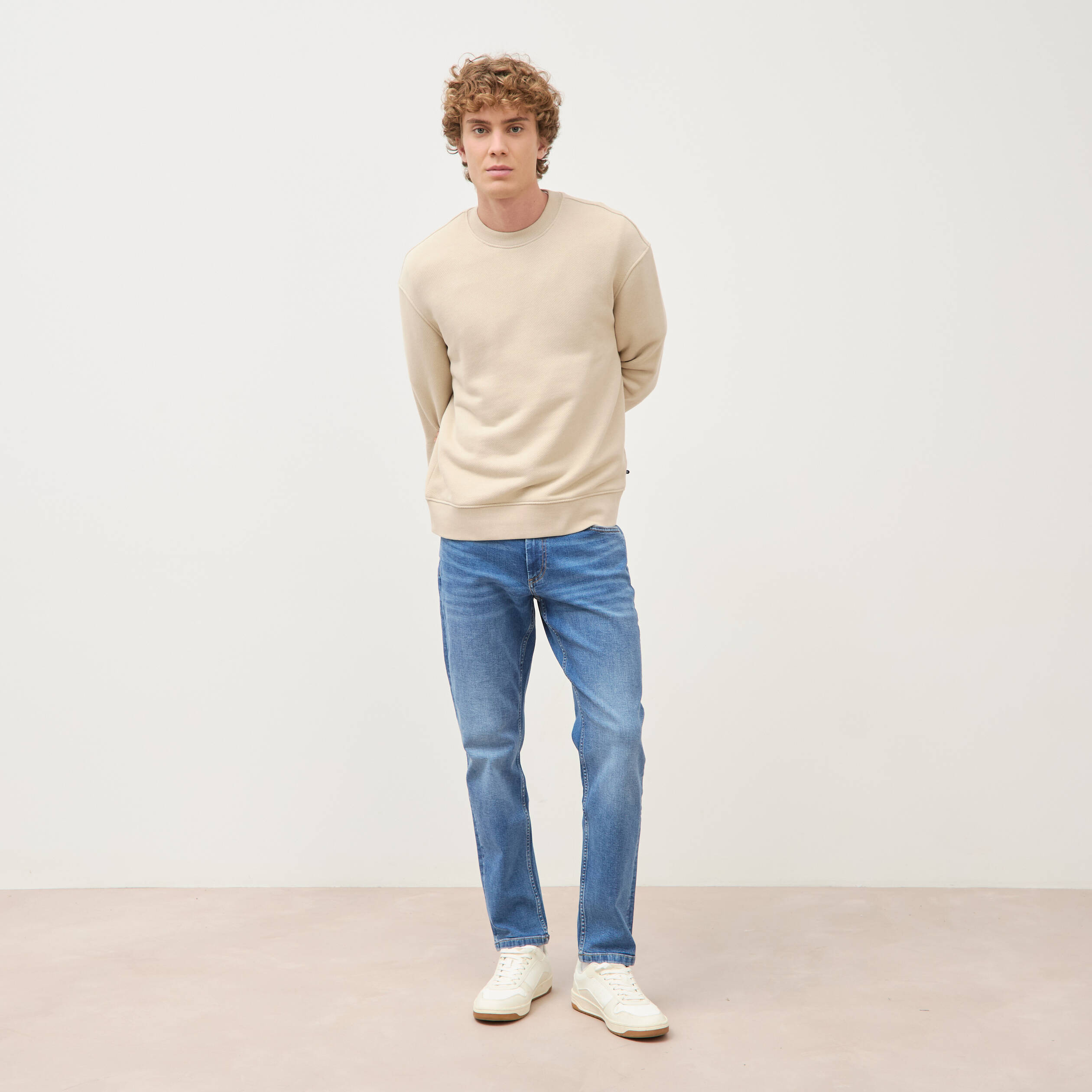 Jeans slim longueur 30 denim stone homme