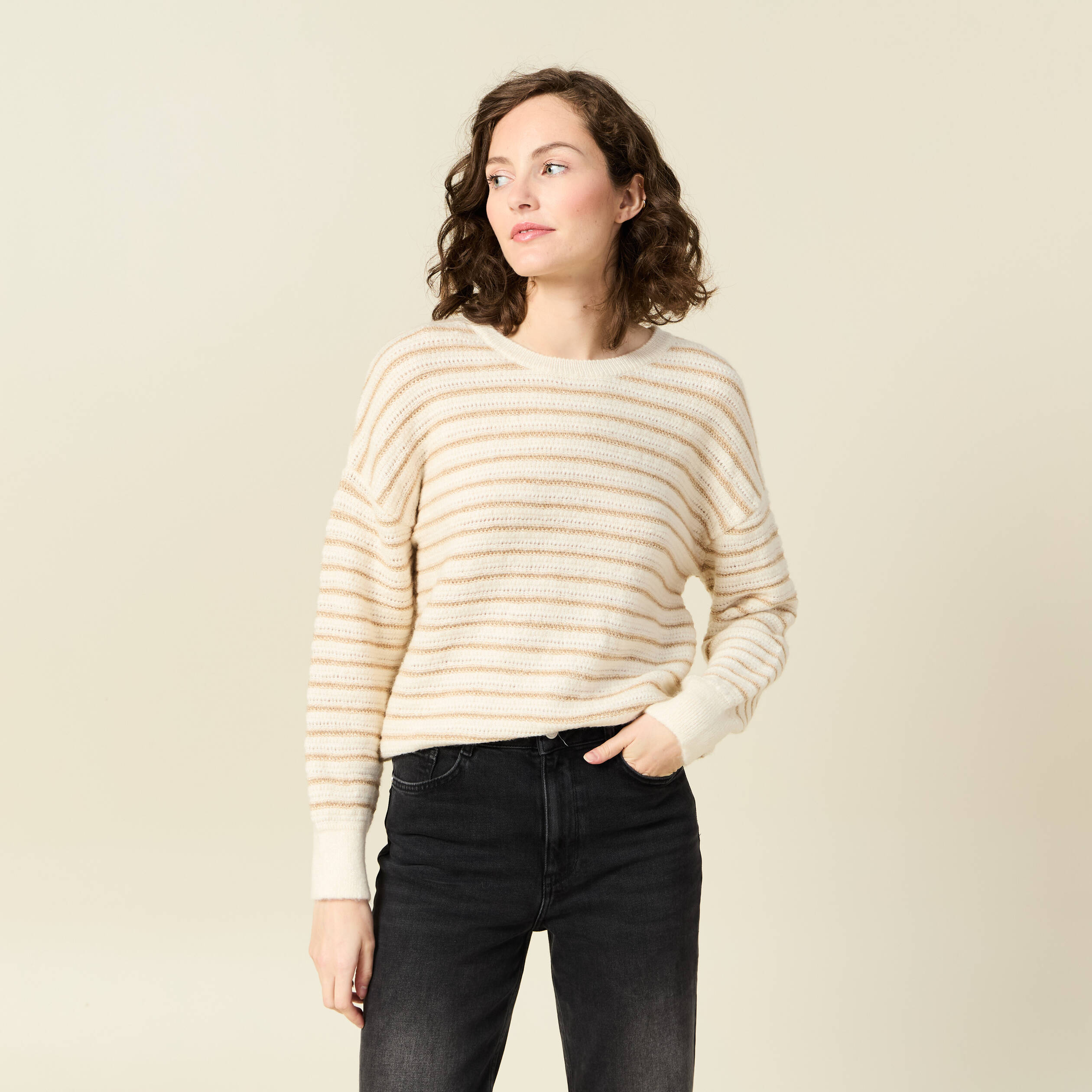pull manches longues ecru femme Pull manches longues ecru femme