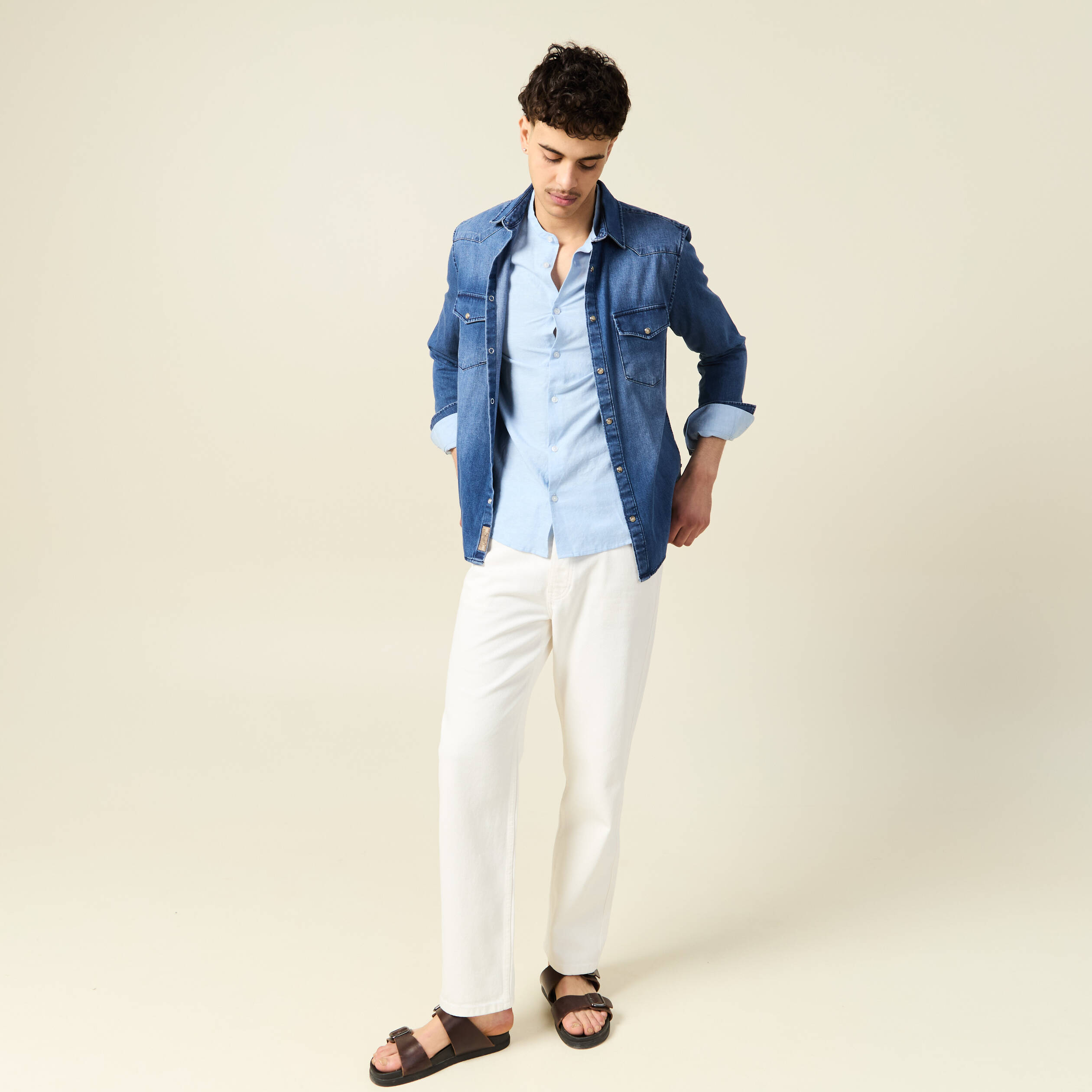 chemise manches longues bleu ciel homme Chemise manches longues bleu ciel homme