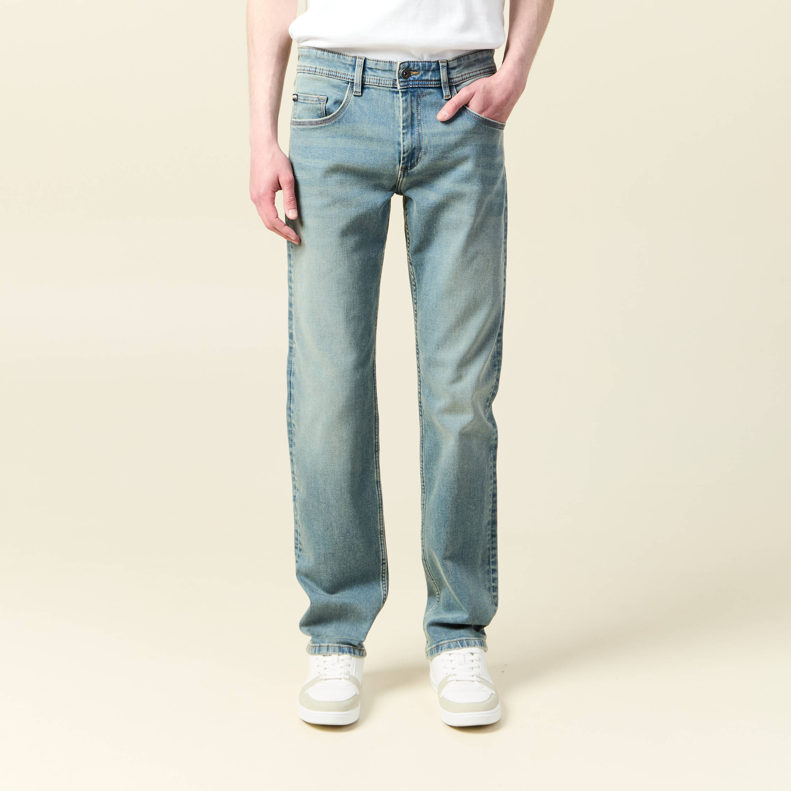 jeans straight denim dirty homme Jeans straight denim dirty homme