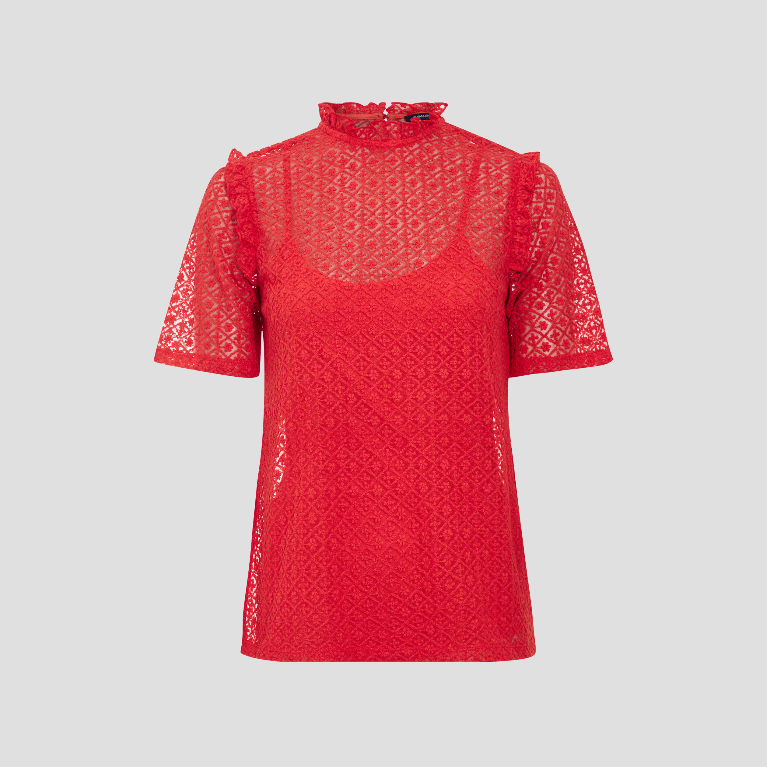 T-shirt manches courtes rouge femme