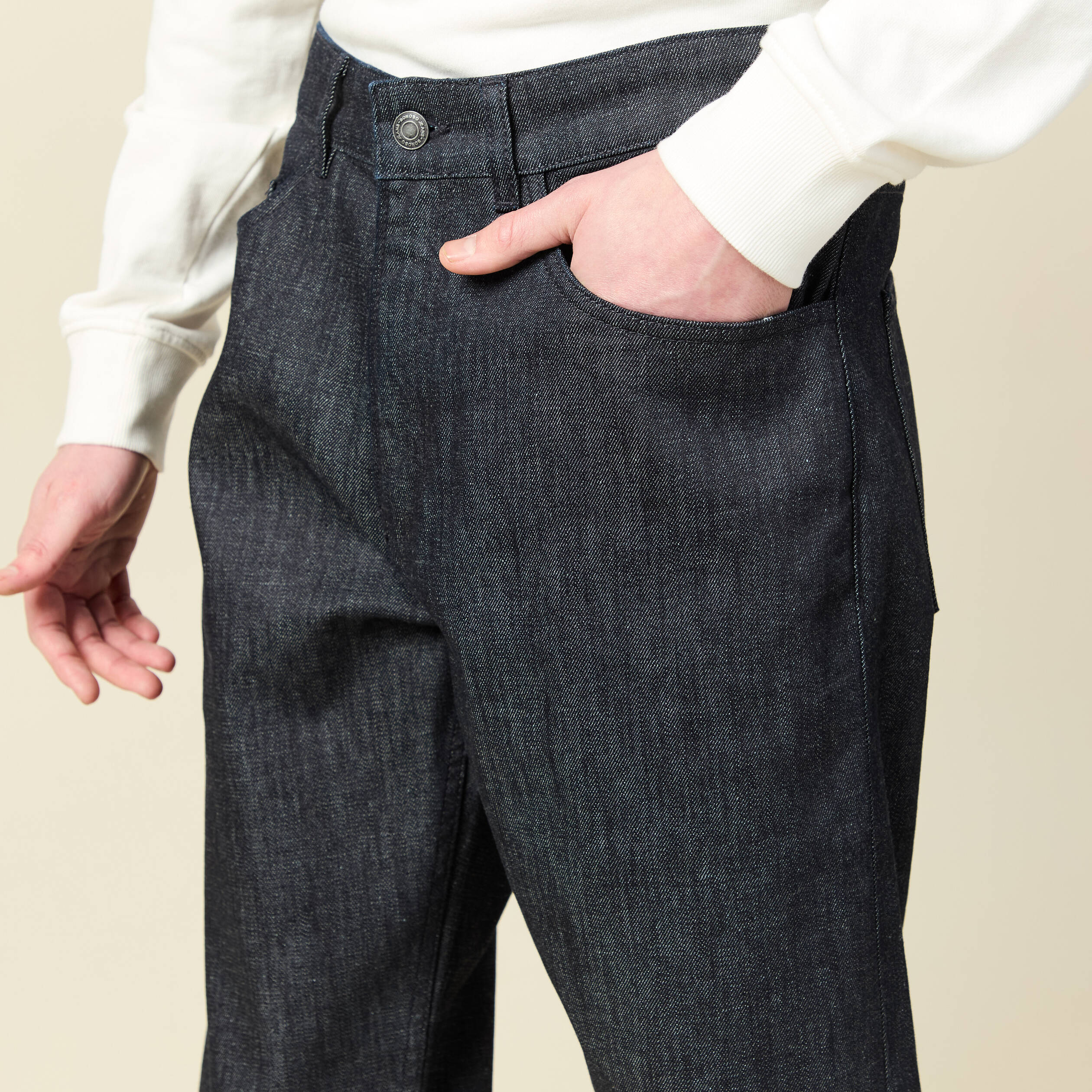 Jeans regular longueur 32 denim brut clean homme