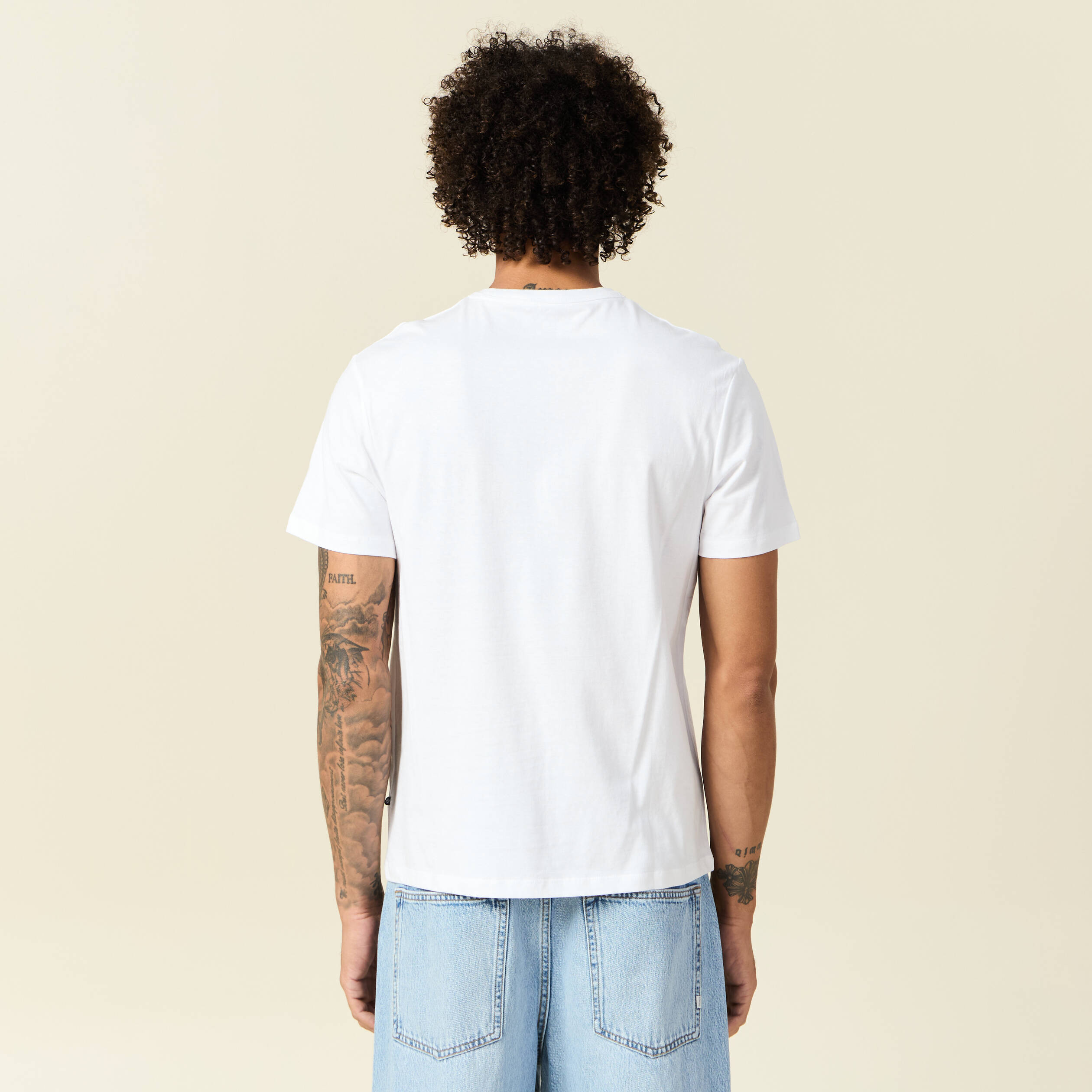 T-shirt éco-responsable blanc homme