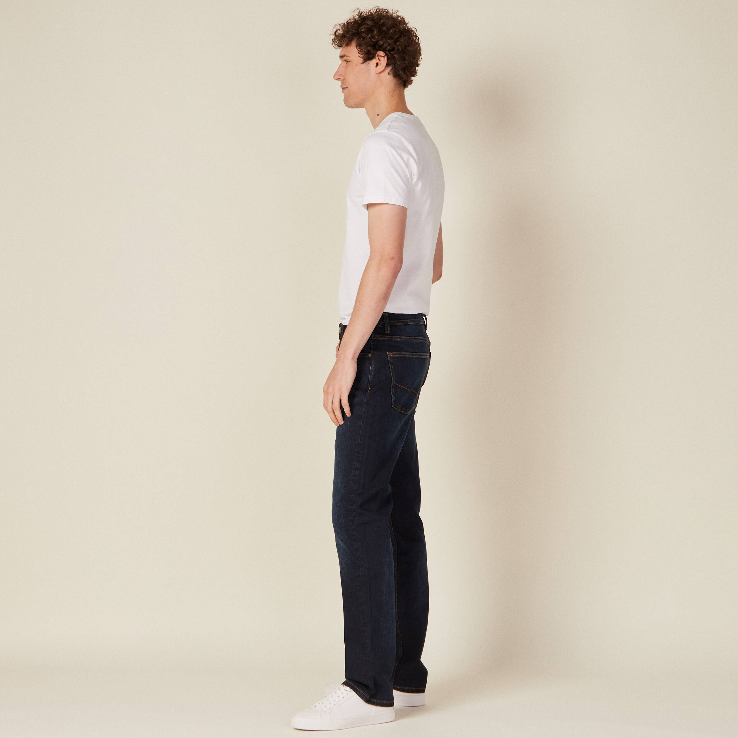 Jeans regular longueur 34 denim brut homme