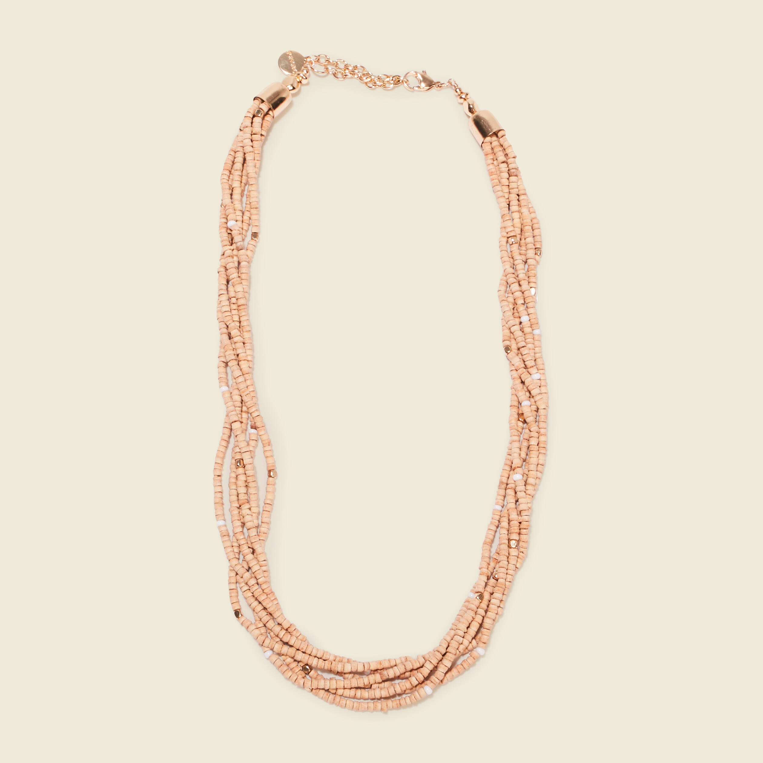 collier multirangs beige femme Collier multirangs beige femme