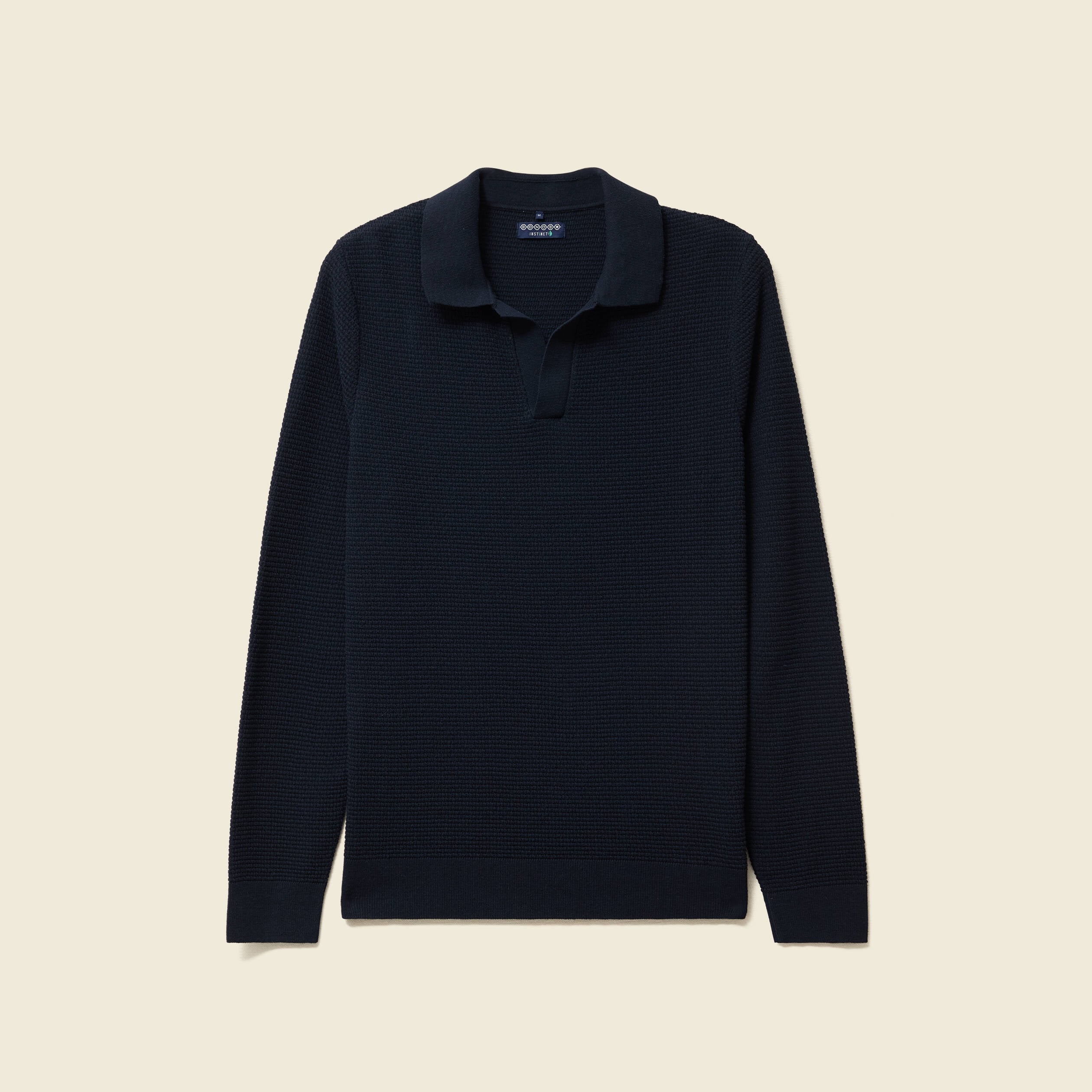 Pull manches longues bleu marine homme