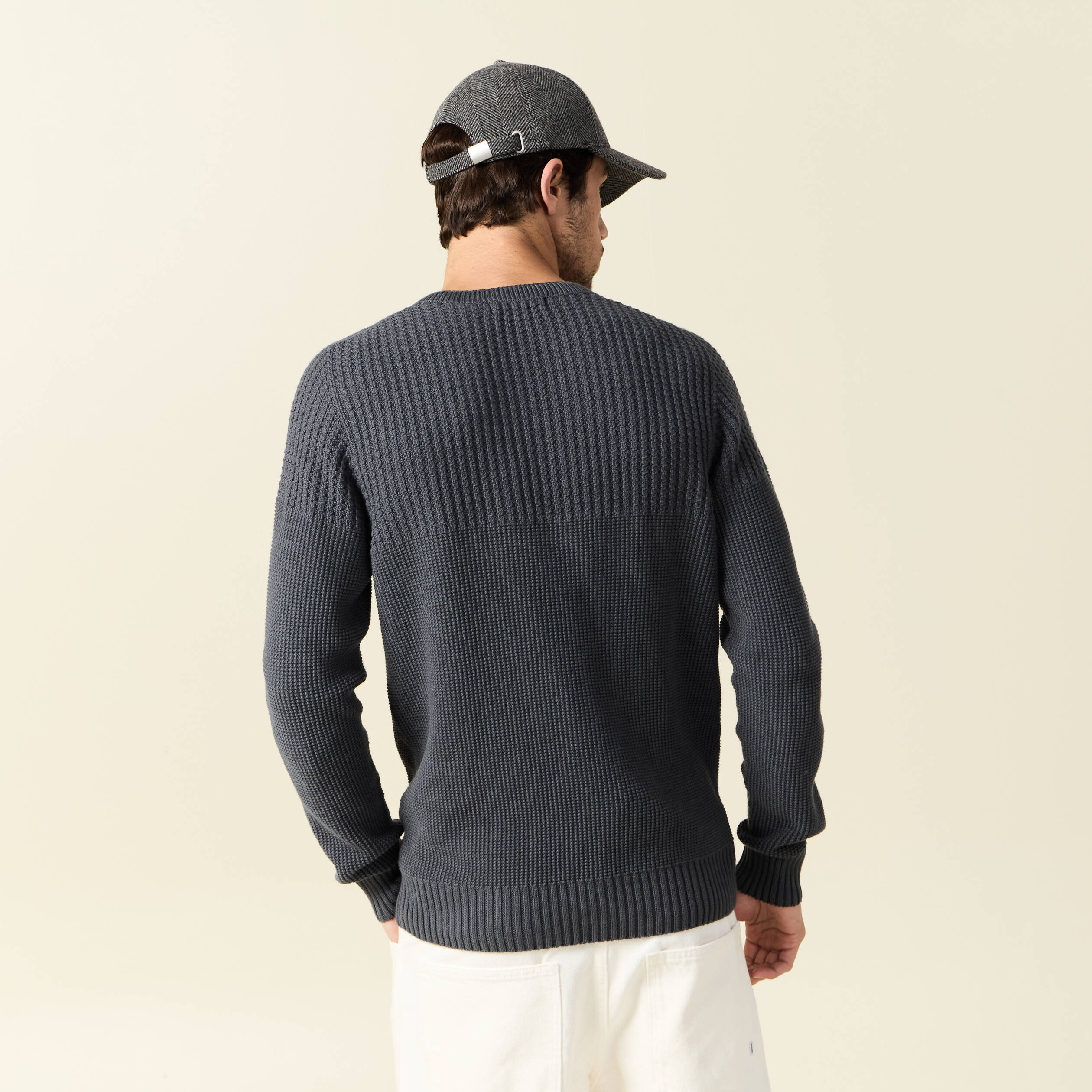 pull manches longues fabrique en france vert fonce homme Pull manches longues fabriqué en France vert foncé homme