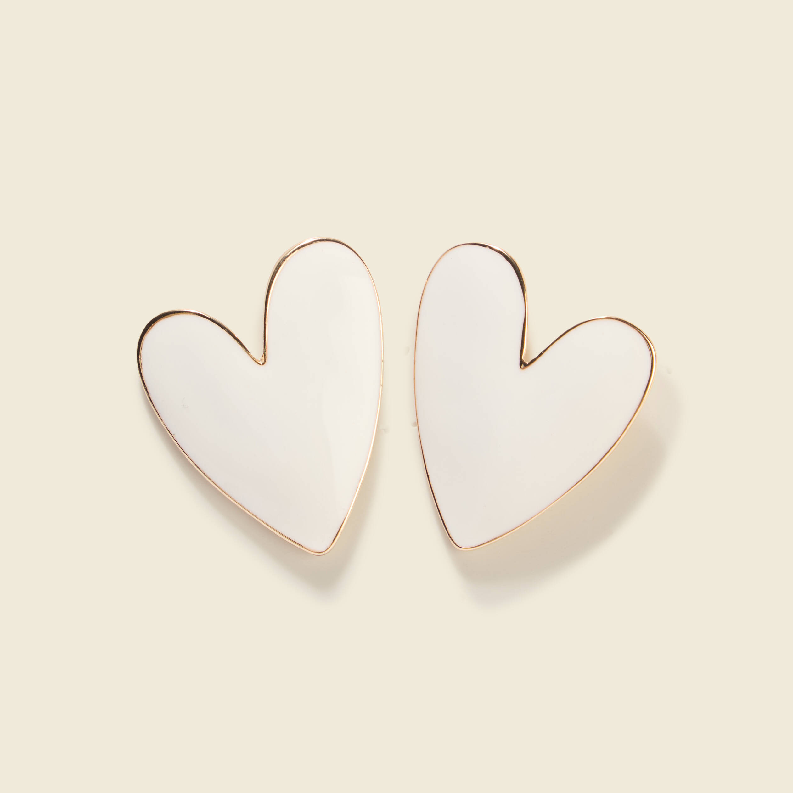 Boucles d'oreilles clous creme femme