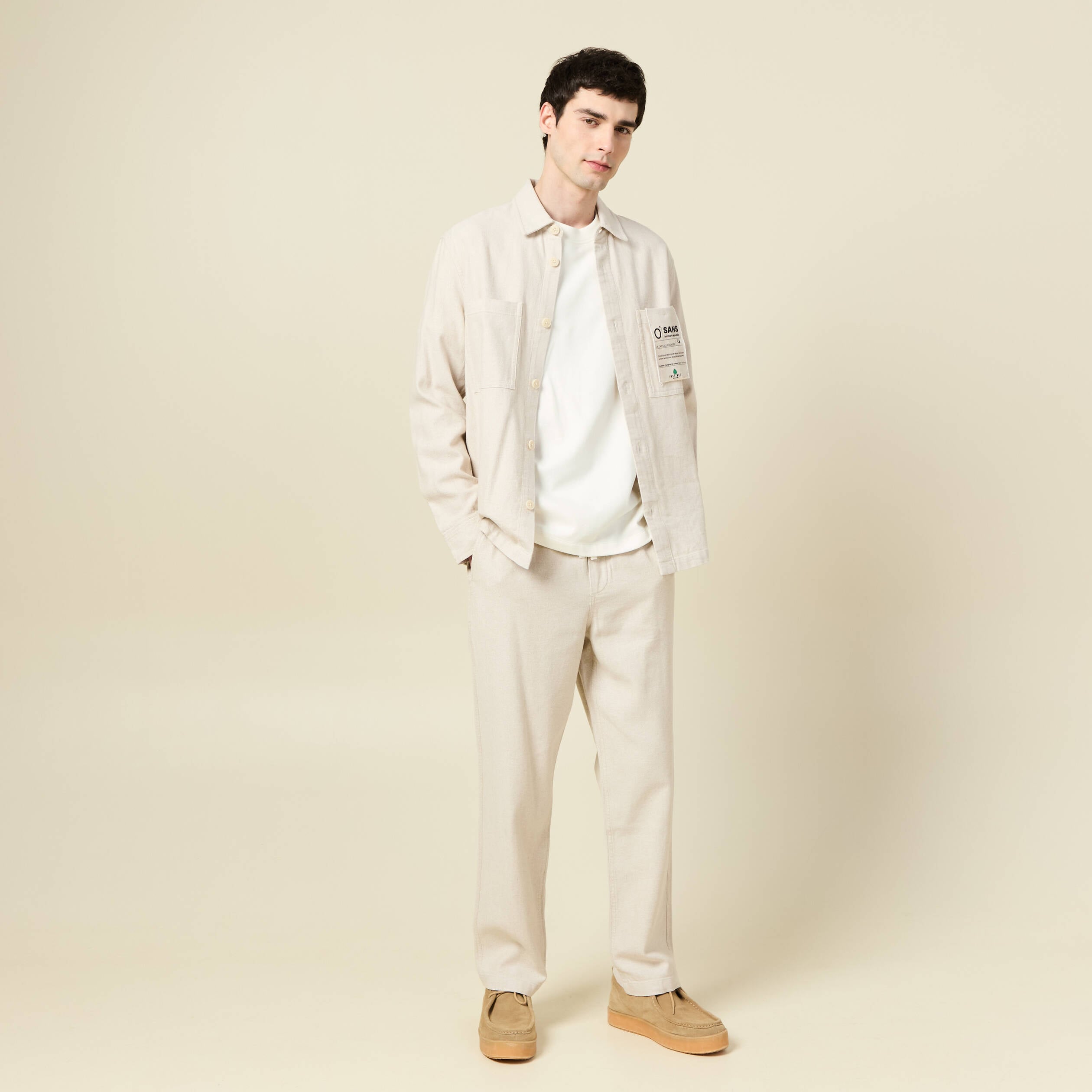 Pantalon chino beige homme