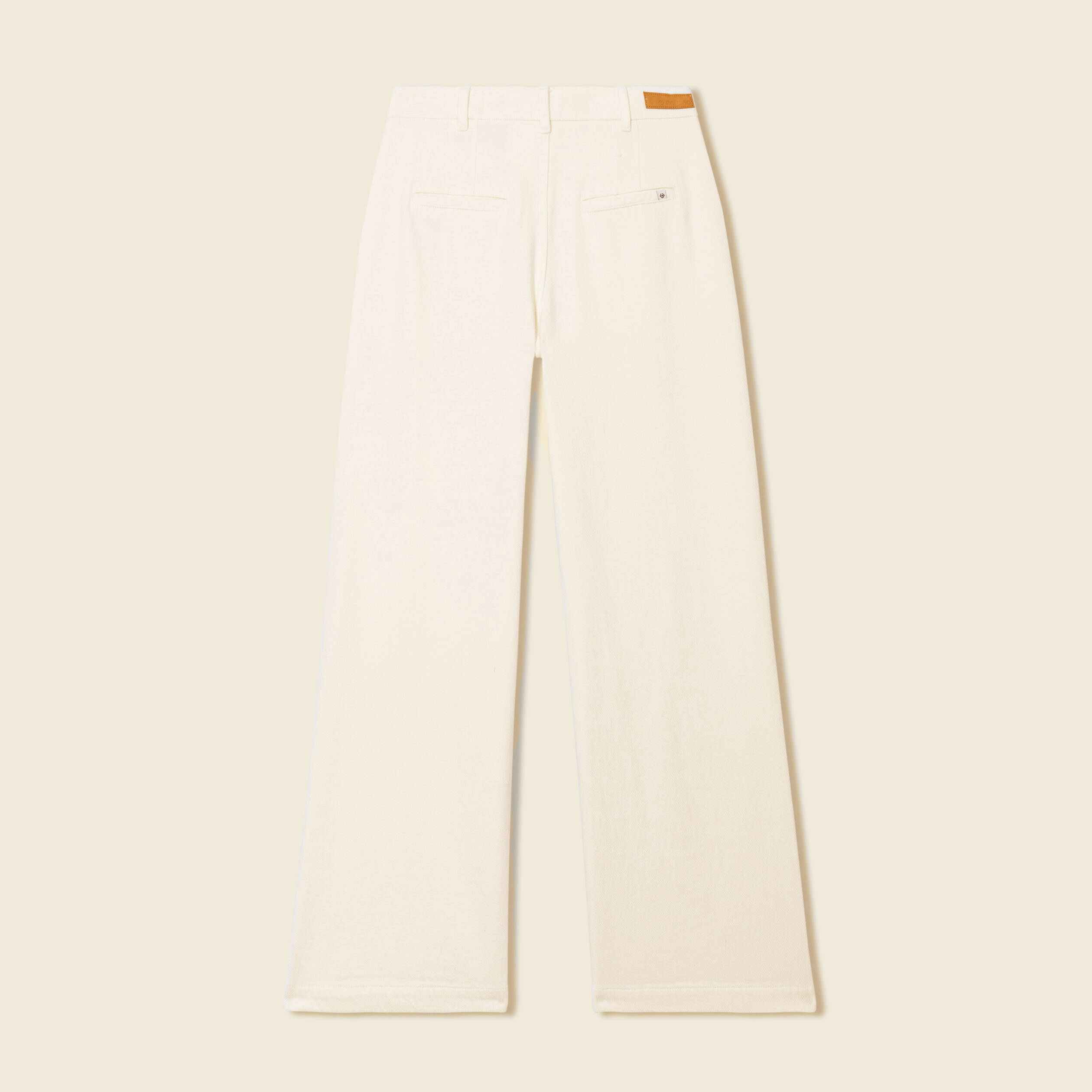 jeans flare taille haute creme femme Jeans flare taille haute creme femme