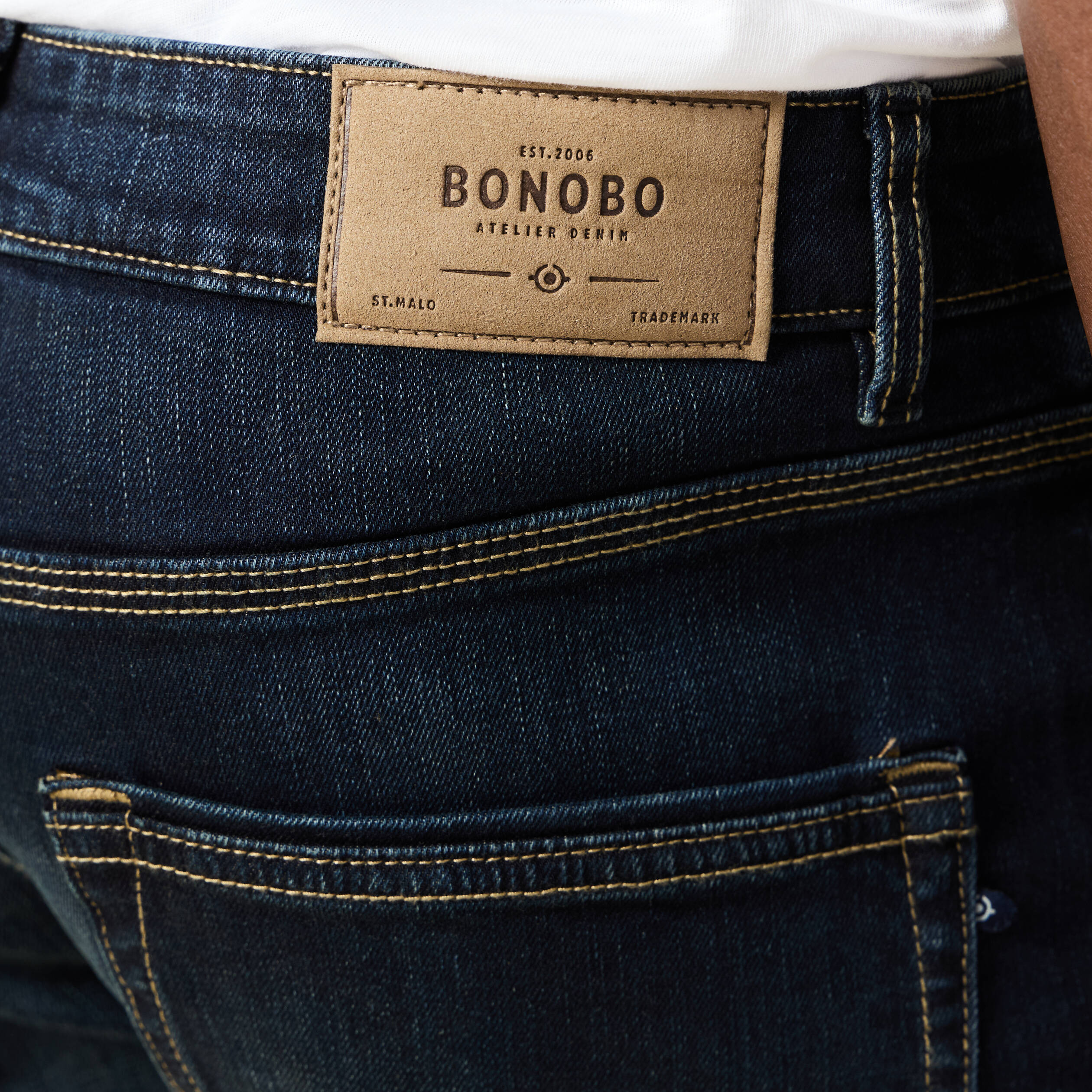 Jeans regular éco-responsable denim brut homme Vibs