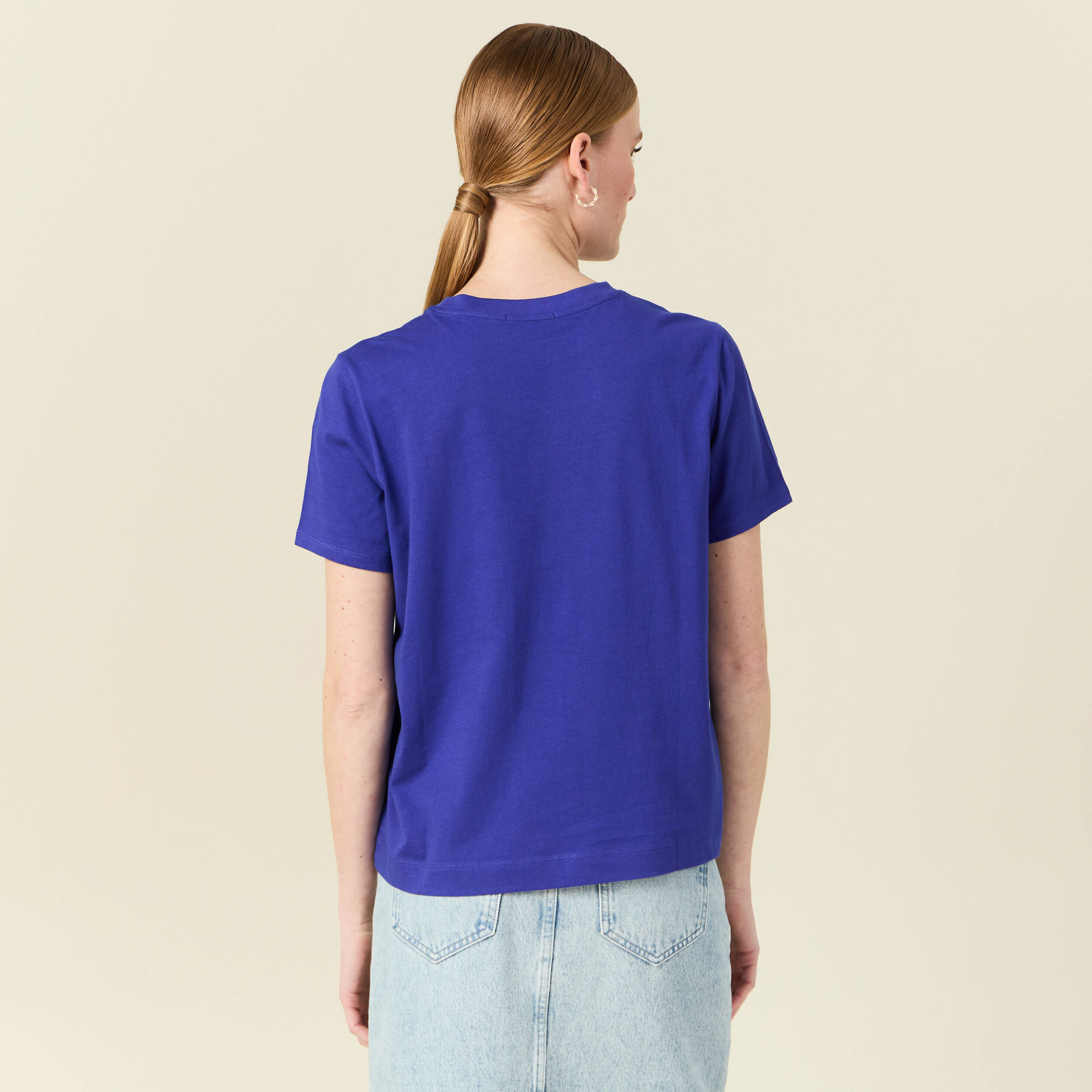 t shirt eco responsable bleu violet femme T-shirt éco-responsable bleu violet femme