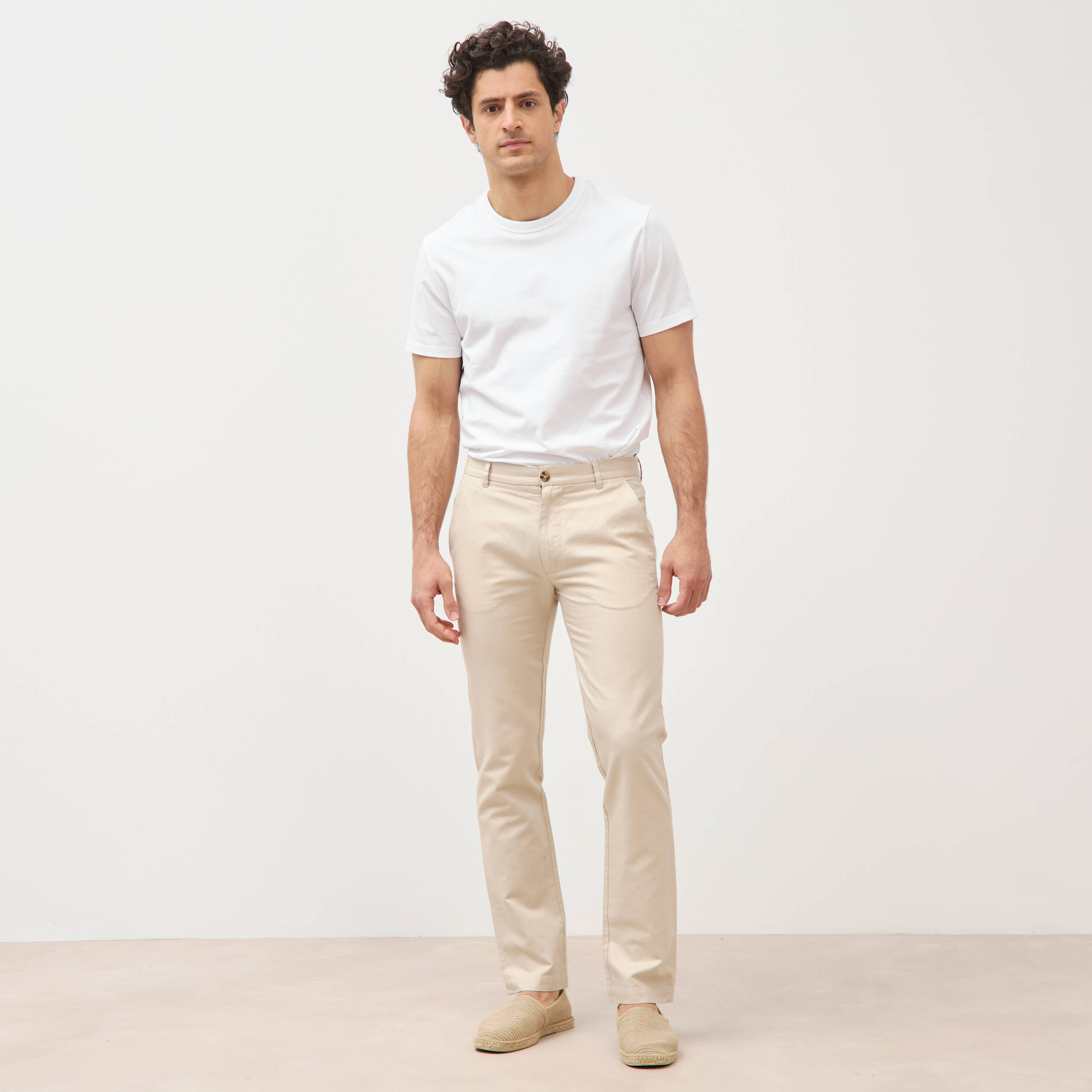 Pantalon chino sable homme