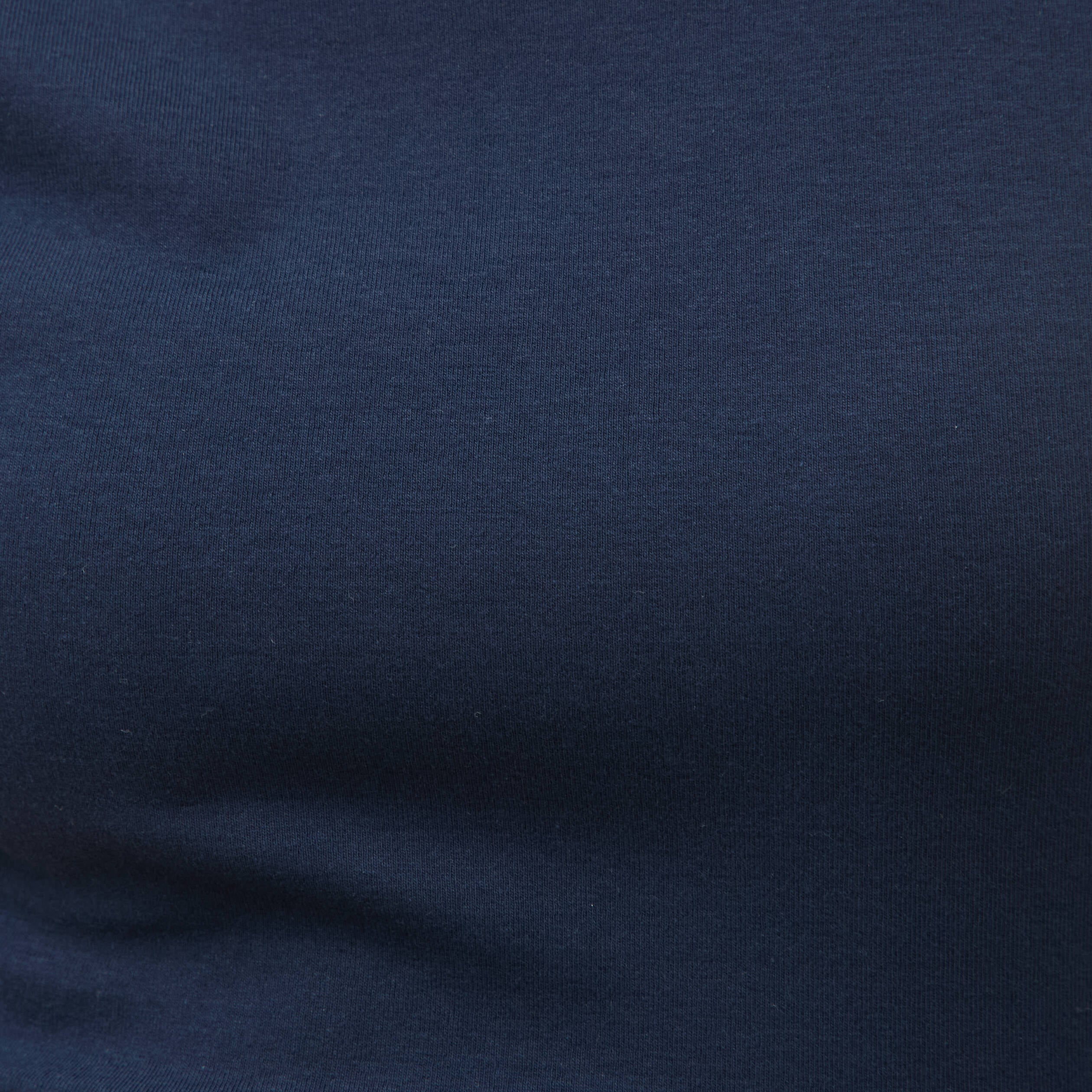 T-shirt ajust&eacute; col rond manches courtes bleu marine femme