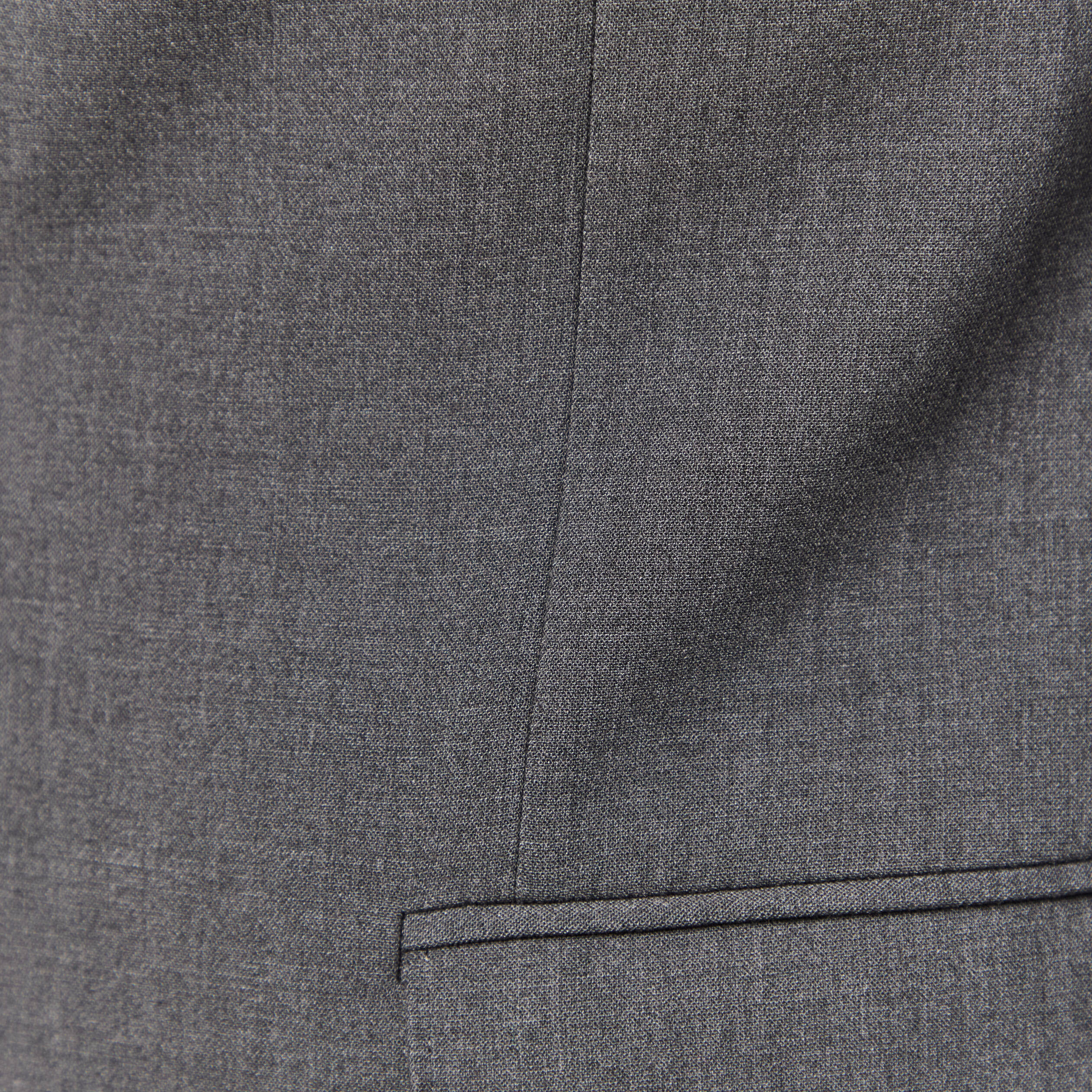 Blazer manches longues col tailleur gris fonc&eacute; homme