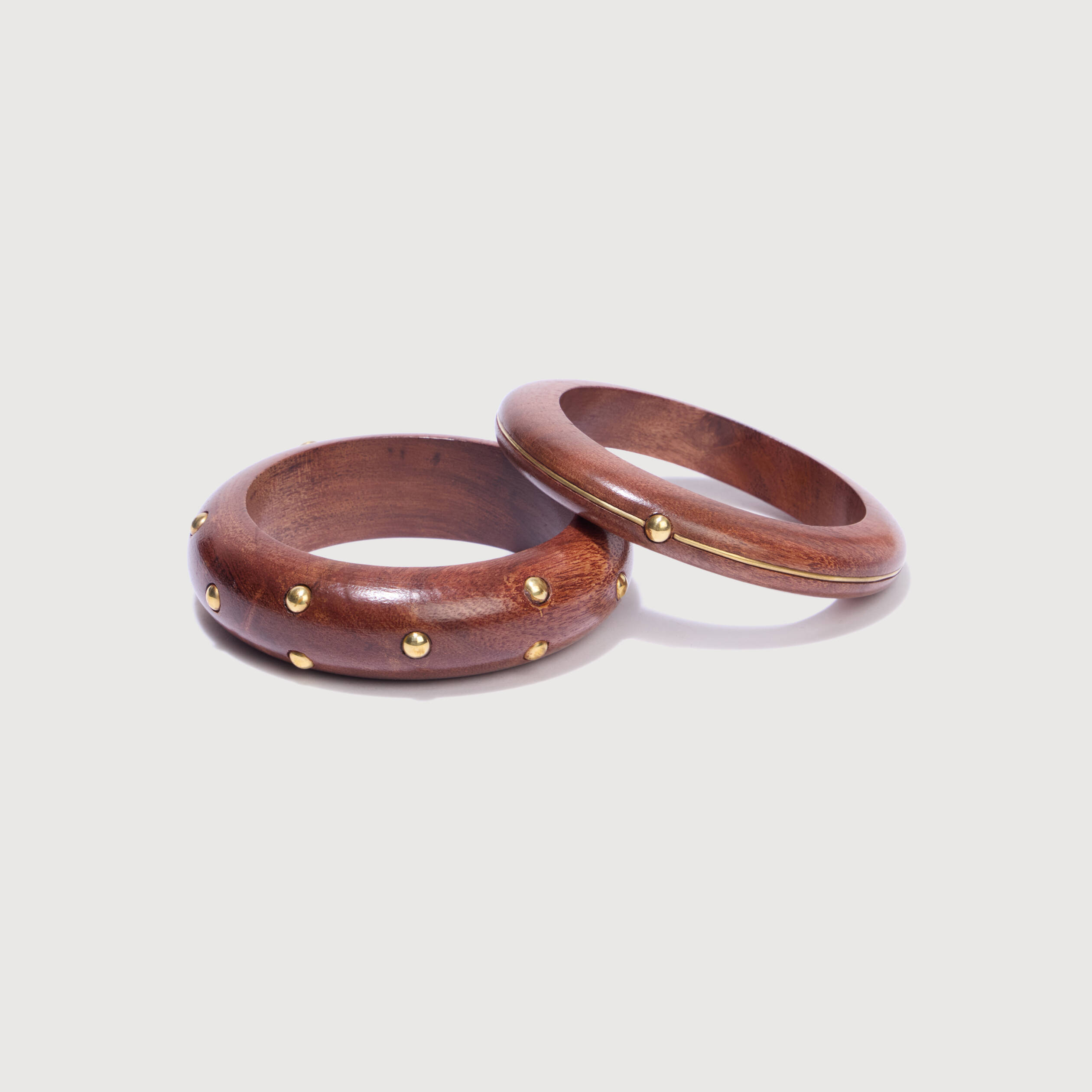 Lot de 2 bracelets marron femme