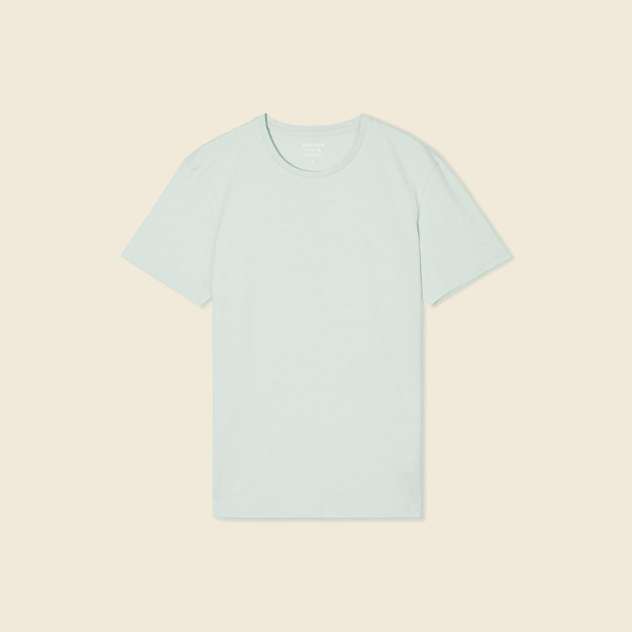 T-shirt cintr&eacute; col rond manches courtes bleu gris homme