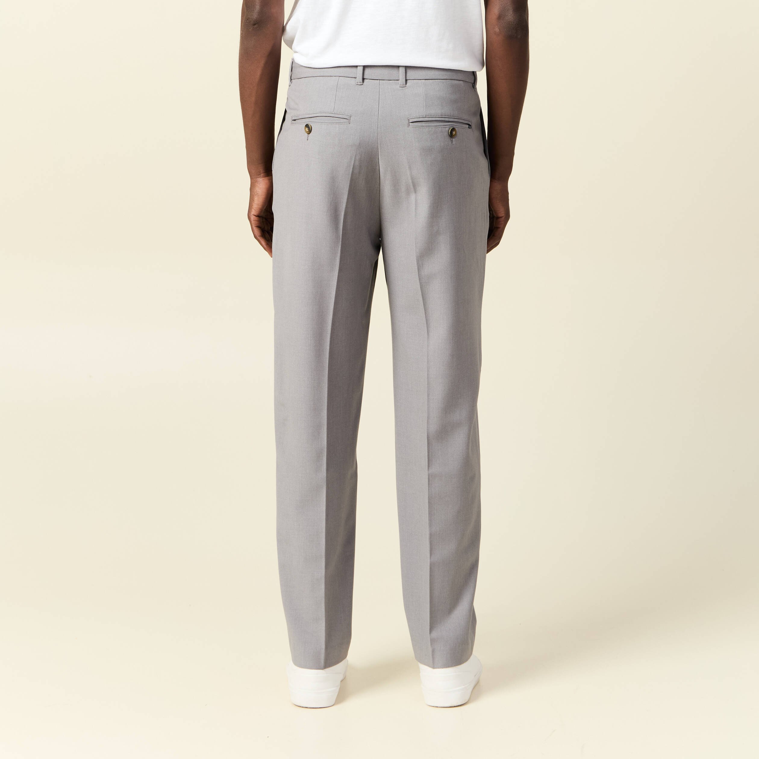 Pantalon chino large gris fonce homme Vibs