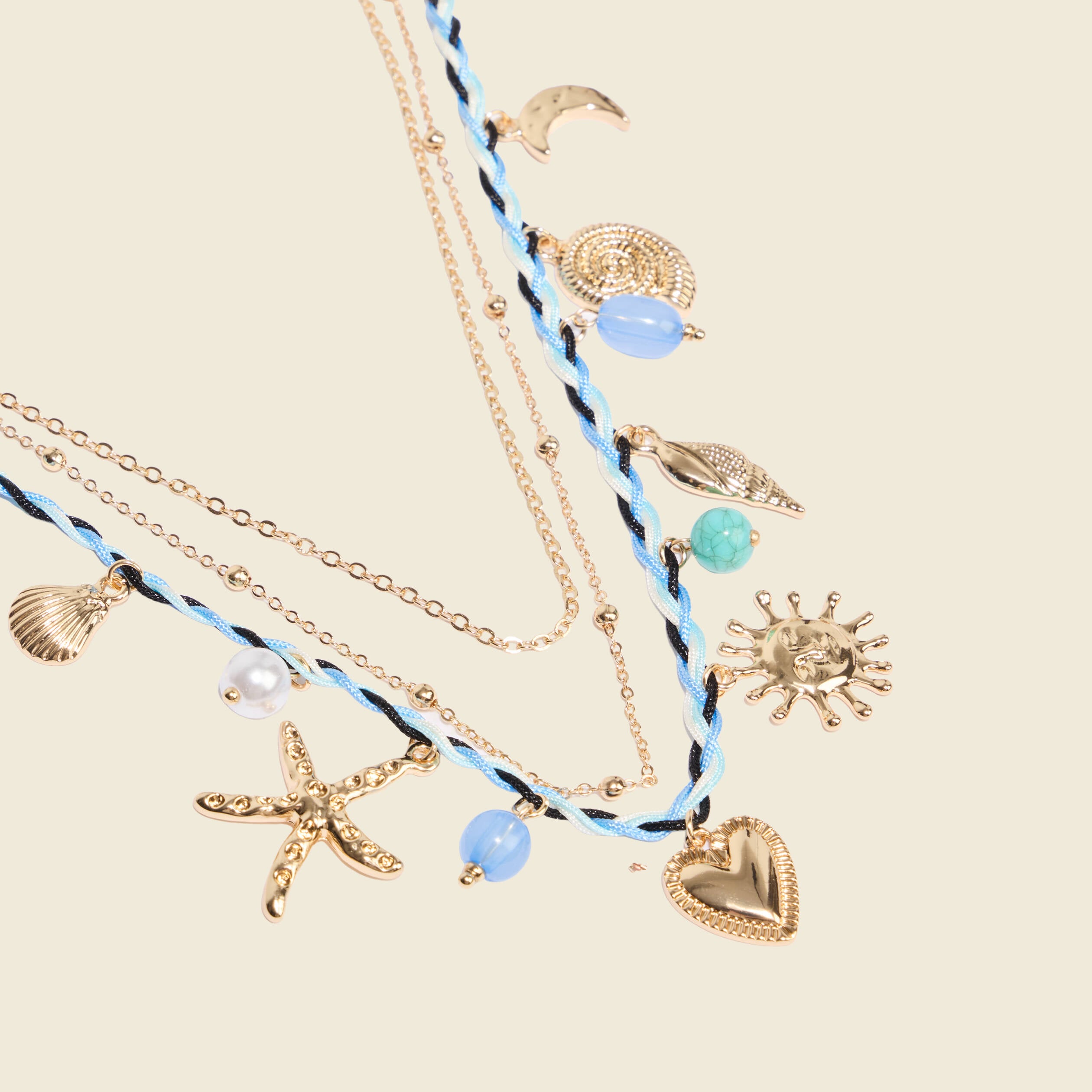 Collier bleu marine femme