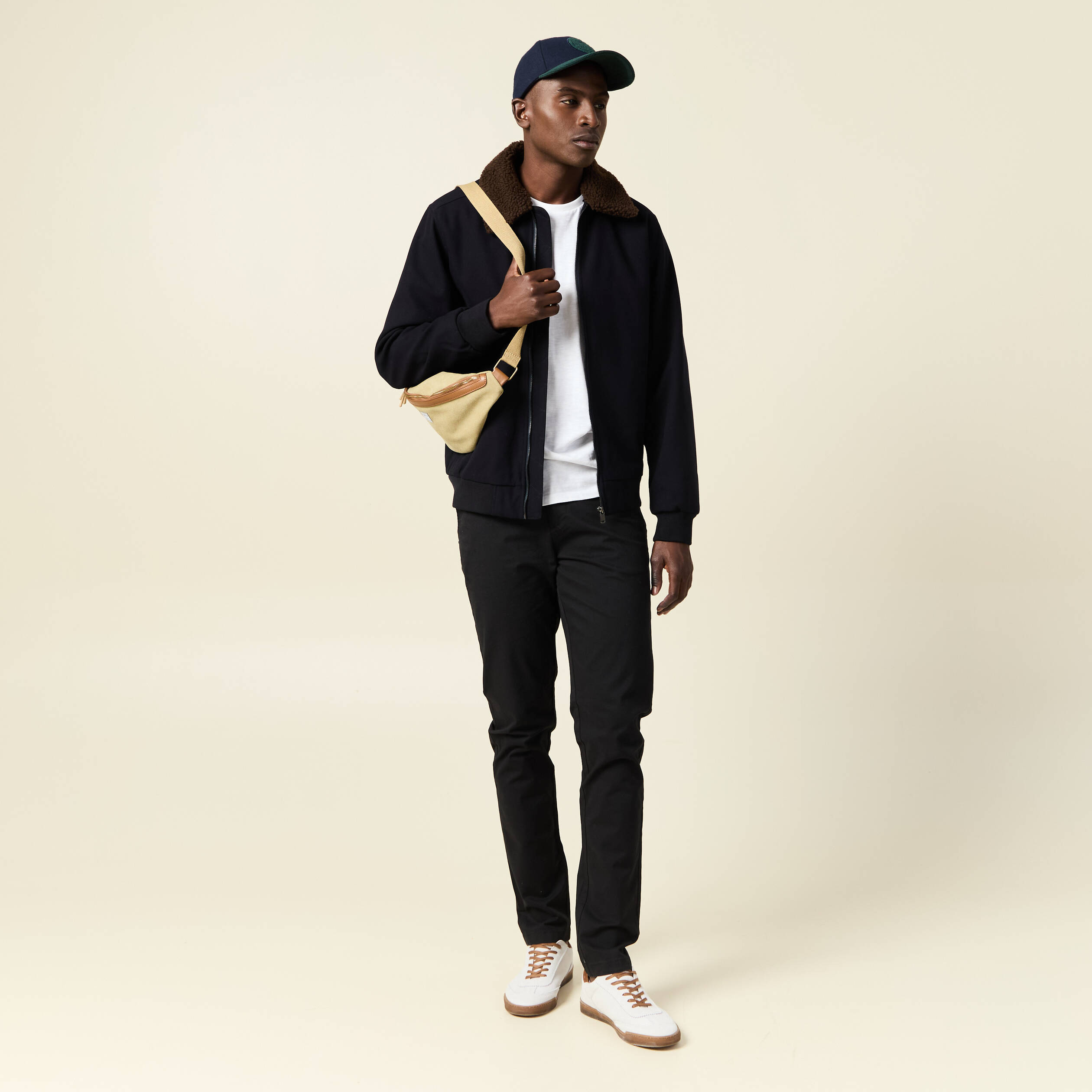 Pantalon chino longueur 32 noir homme