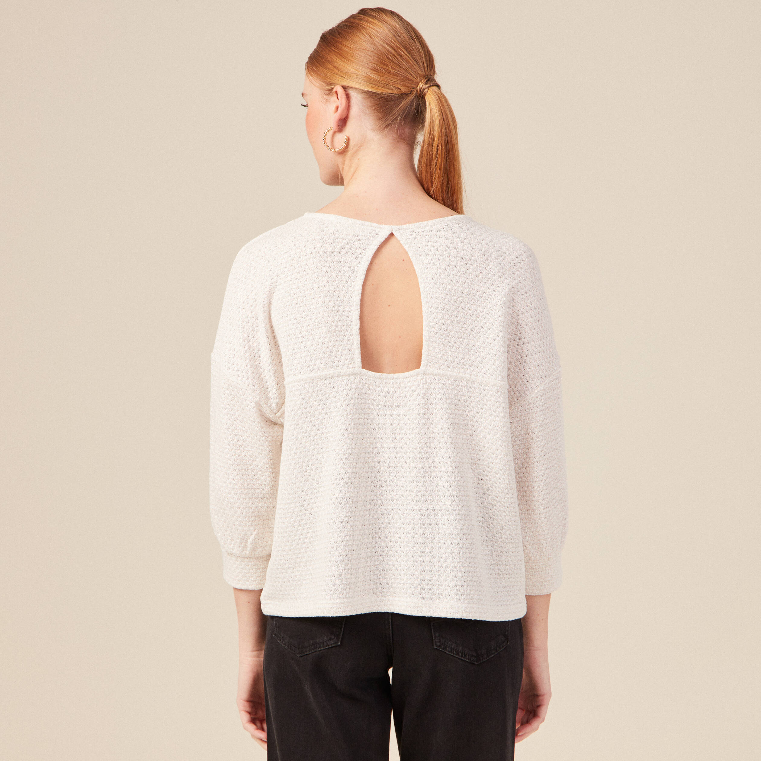 t shirt eco responsable ecru femme T-shirt éco-responsable ecru femme
