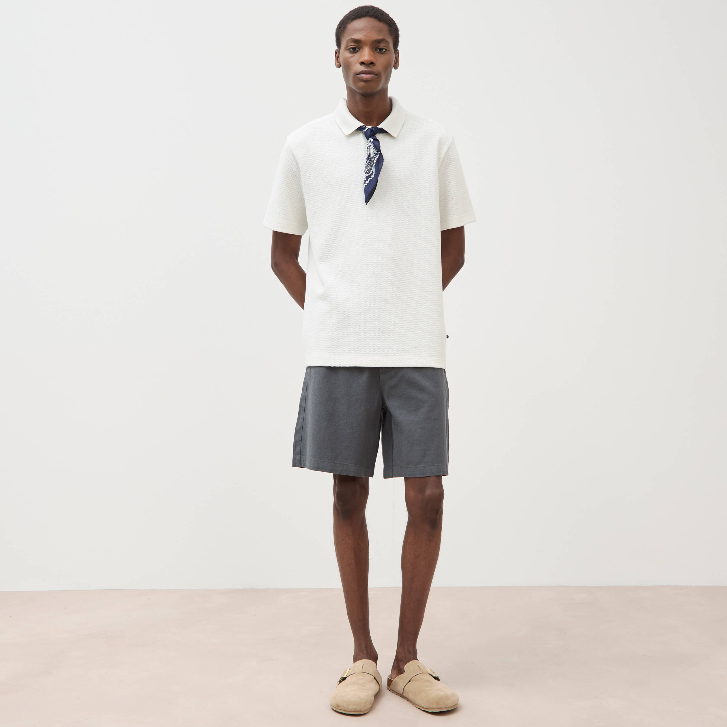 Bermuda vert kaki homme