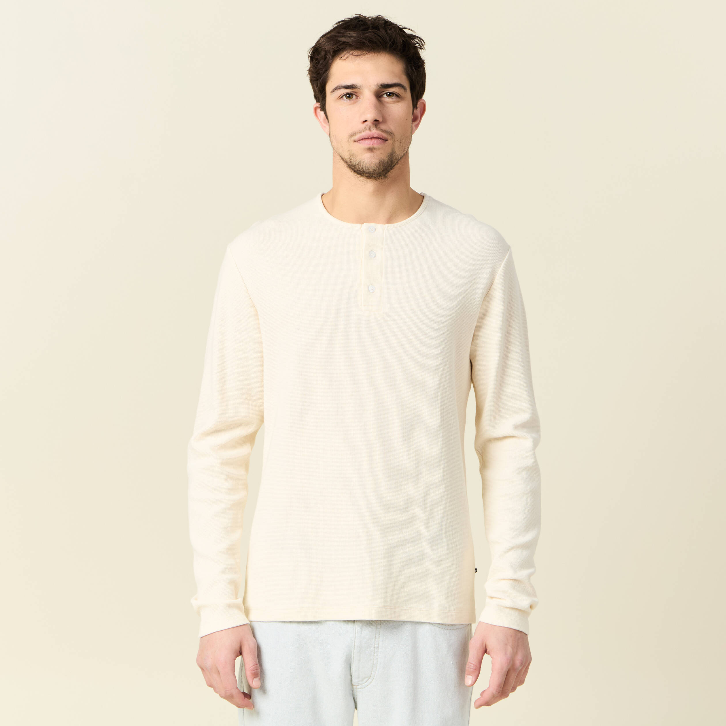 T-shirt manches longues ecru homme
